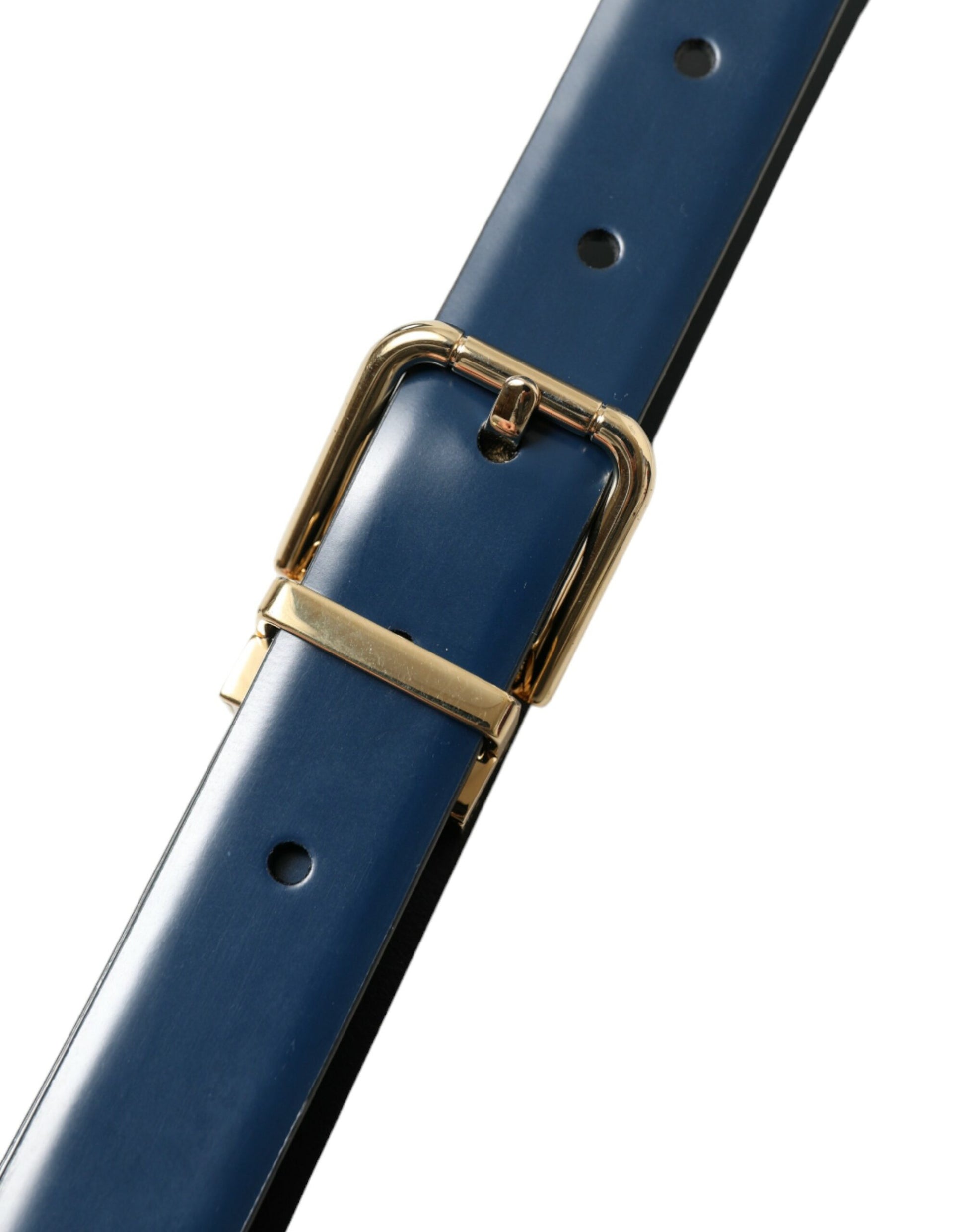 Dolce & Gabbana Elegant Blue Calf Leather Belt - KALAJ