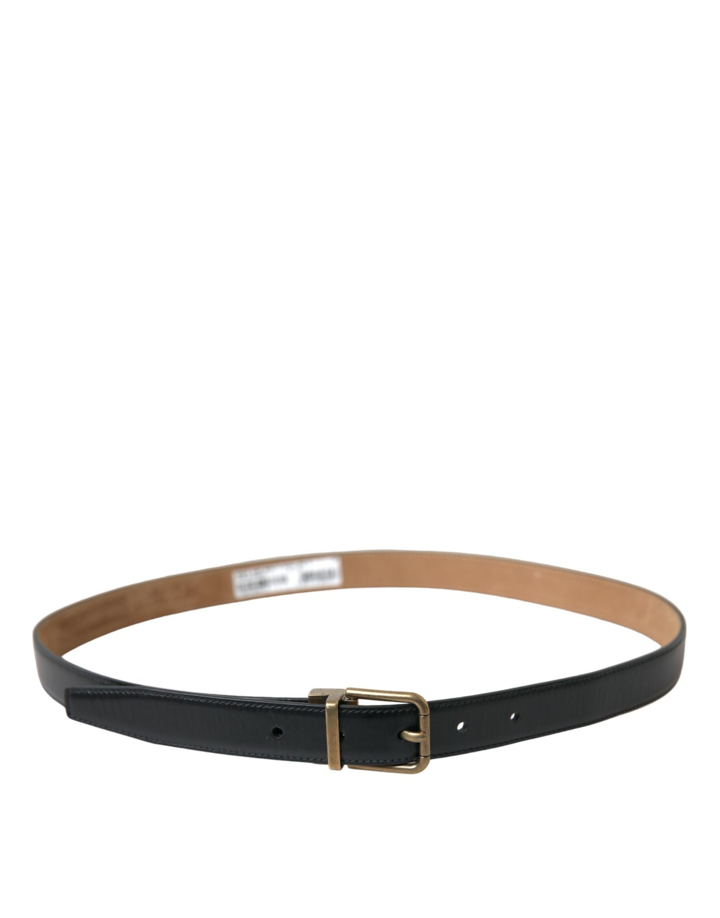 Dolce & Gabbana Elegant Black Calf Leather Belt - KALAJ