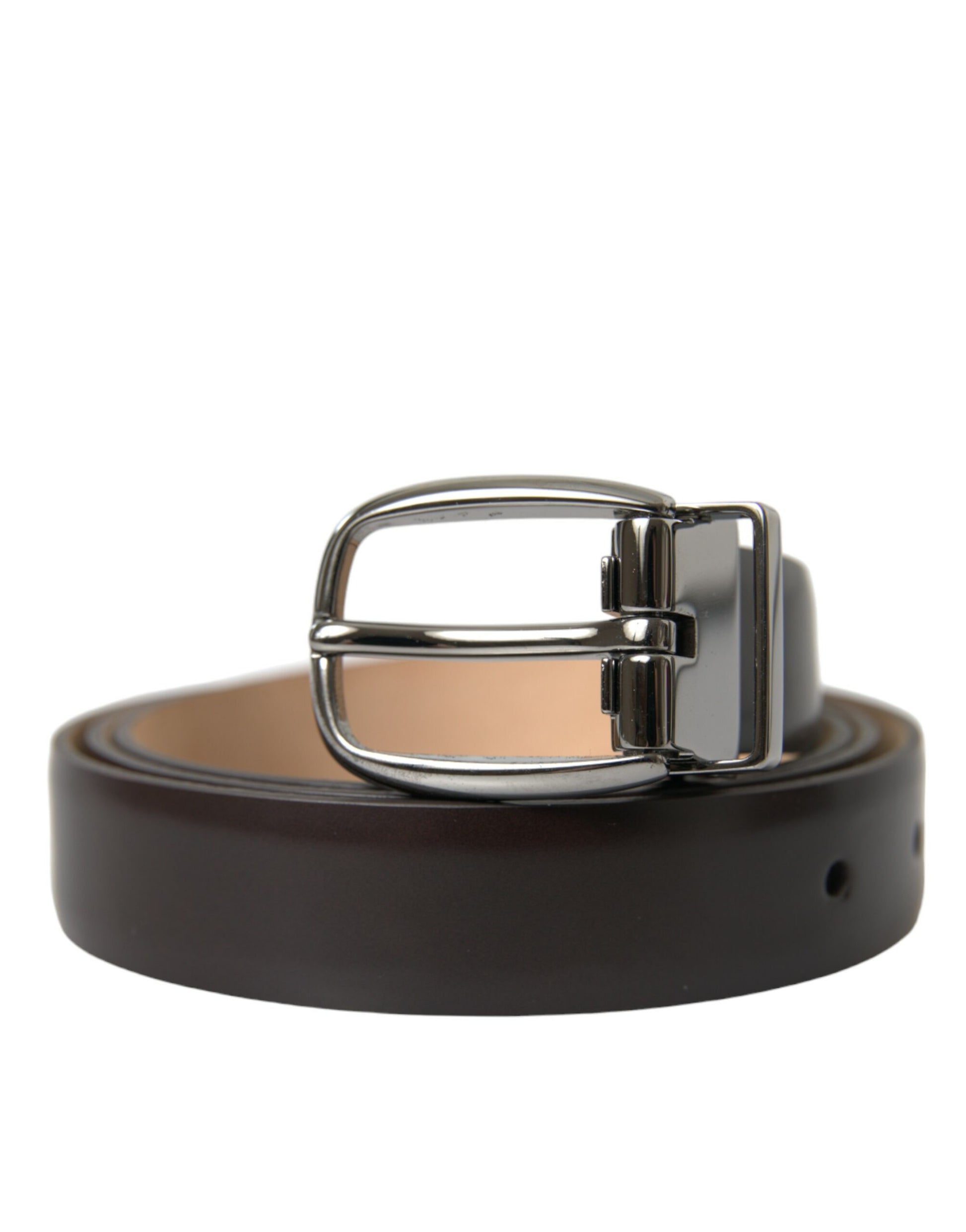 Dolce & Gabbana Elegant Leather Belt with Eye-Catching Buckle - KALAJ