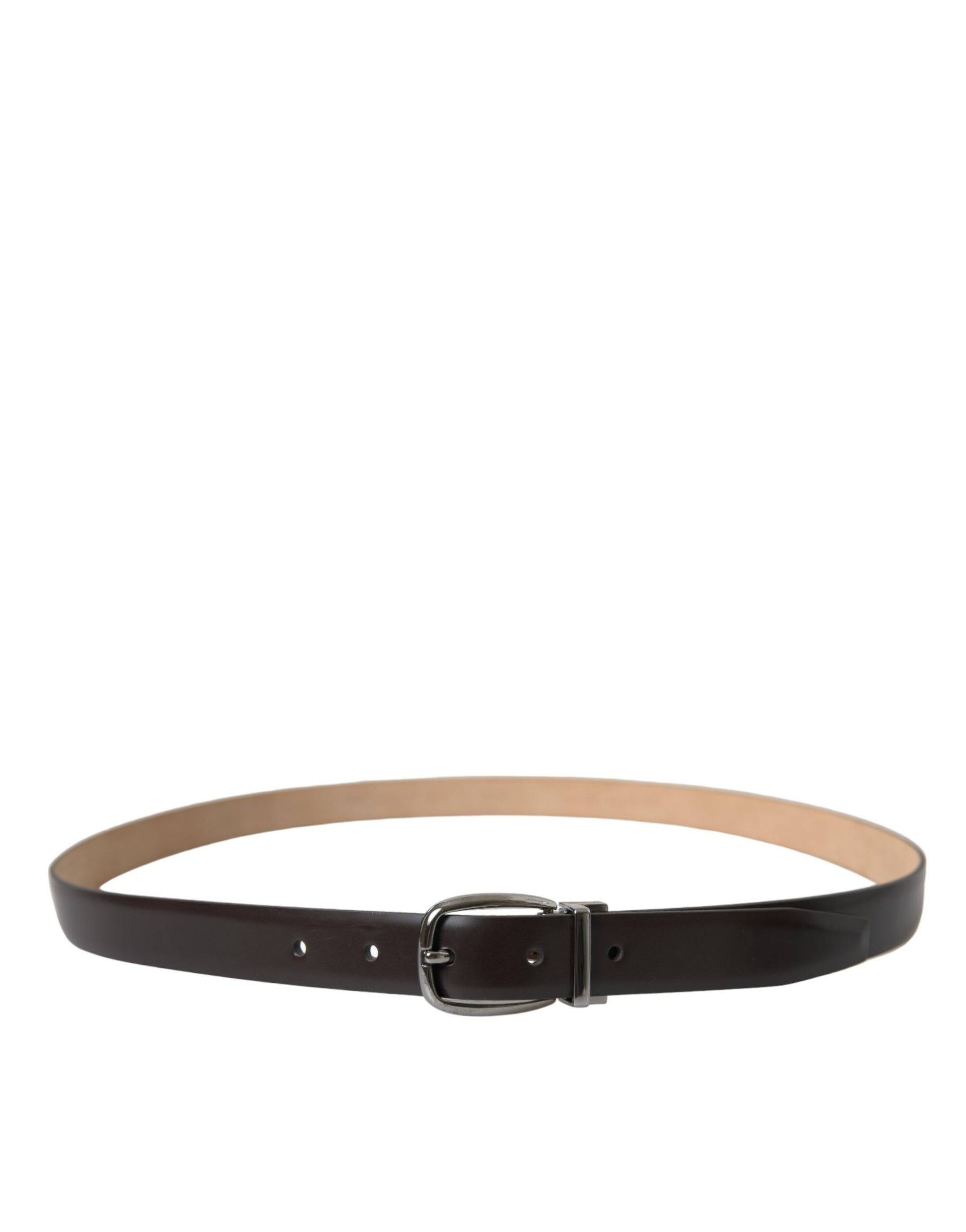 Dolce & Gabbana Elegant Leather Belt with Eye-Catching Buckle - KALAJ