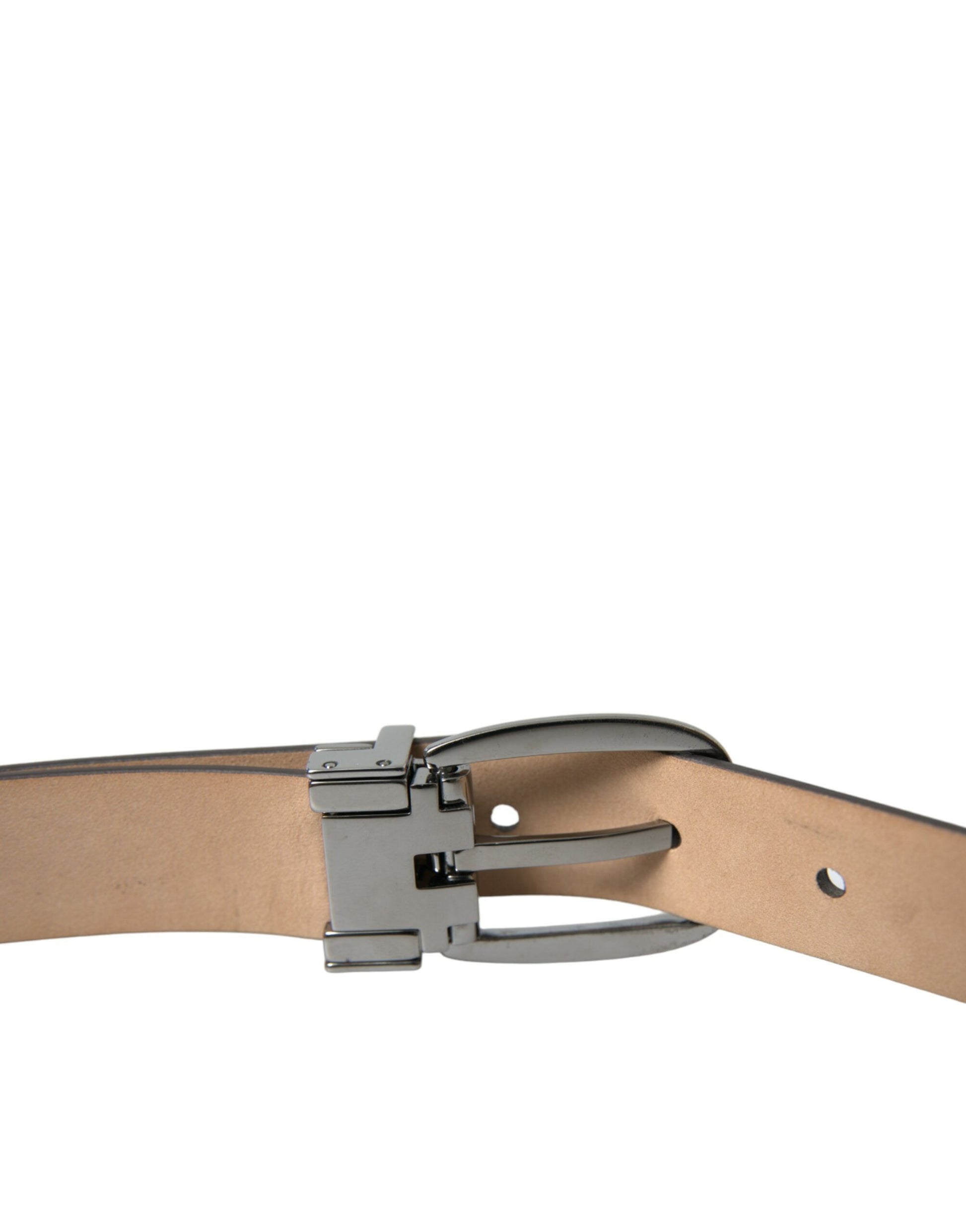 Dolce & Gabbana Elegant Leather Belt with Eye-Catching Buckle - KALAJ