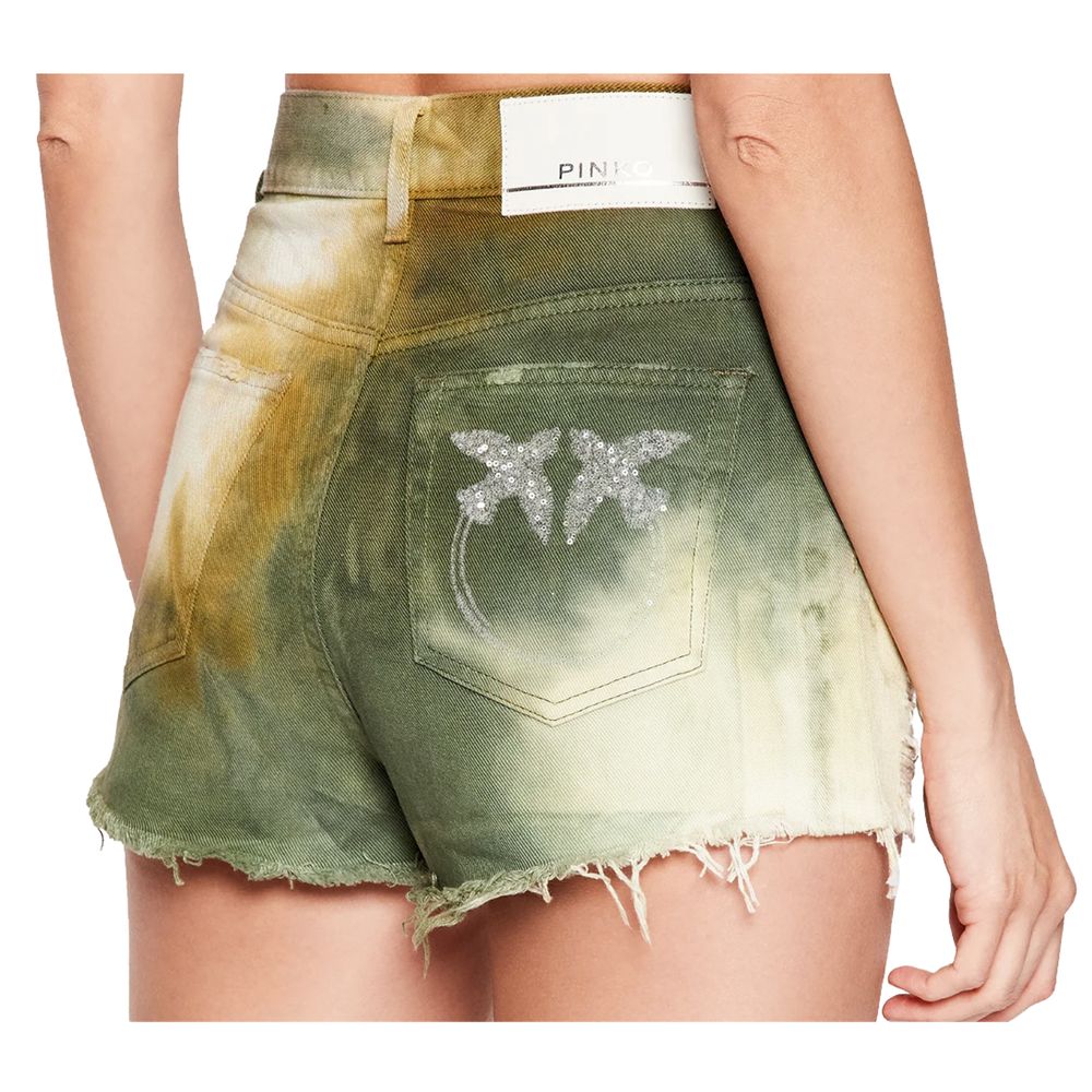 PINKO Green Cotton Women's Short