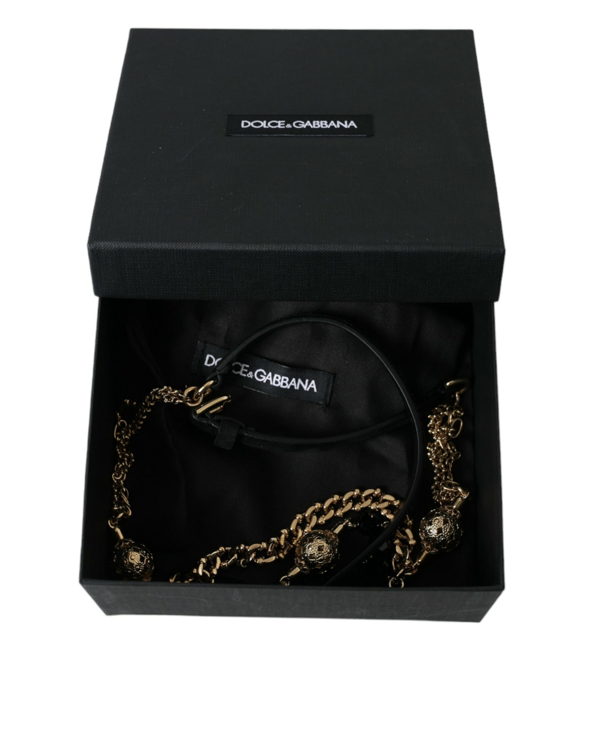 Dolce & Gabbana Elegant Crystal Bounce Leather Waist Belt - KALAJ