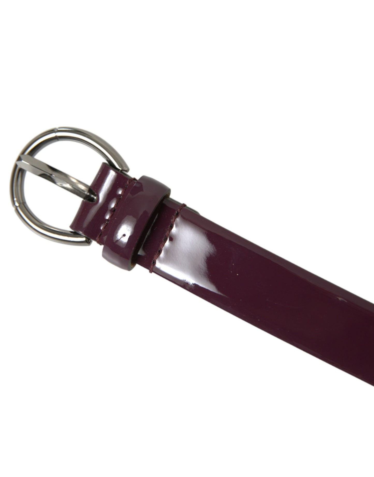 Dolce & Gabbana Elegant Maroon Leather Waist Belt - KALAJ