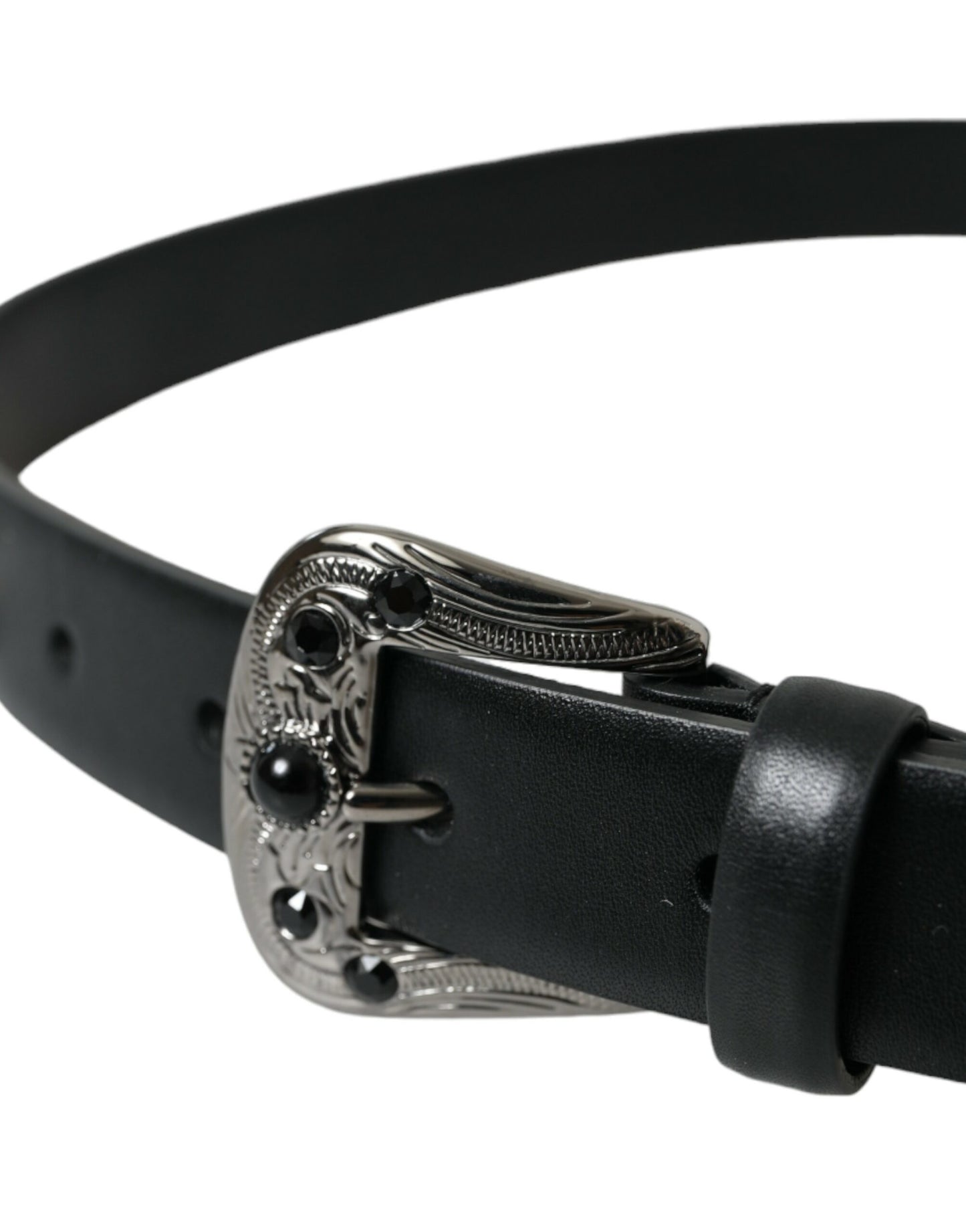 Dolce & Gabbana Engraved Logo Leather Waist Belt - KALAJ