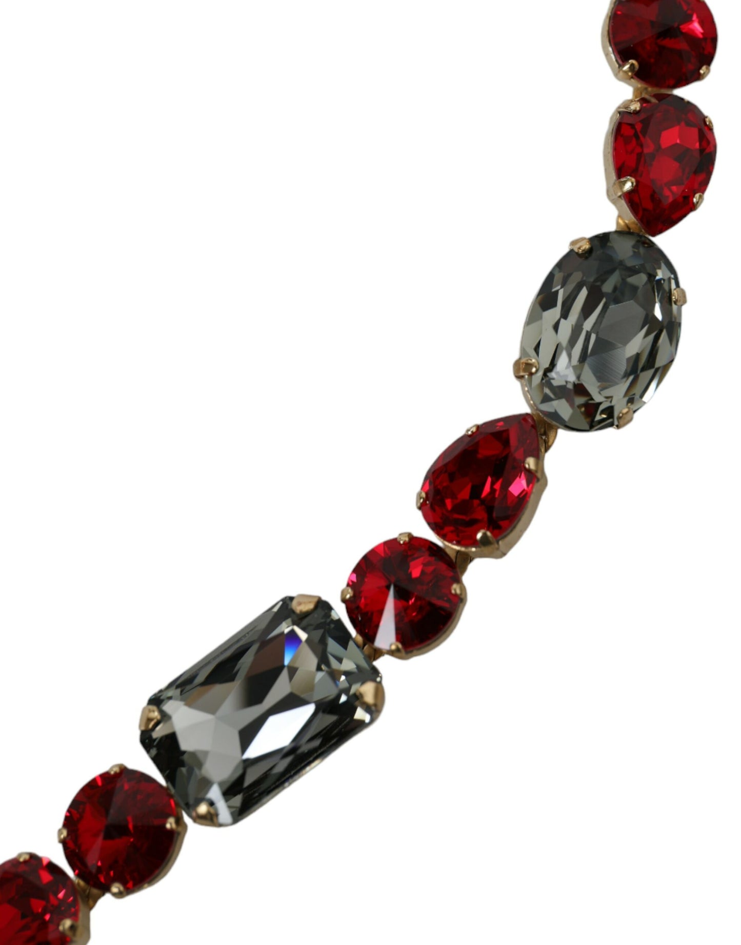 Dolce & Gabbana Radiant Red Crystal Buckle Waist Belt - KALAJ