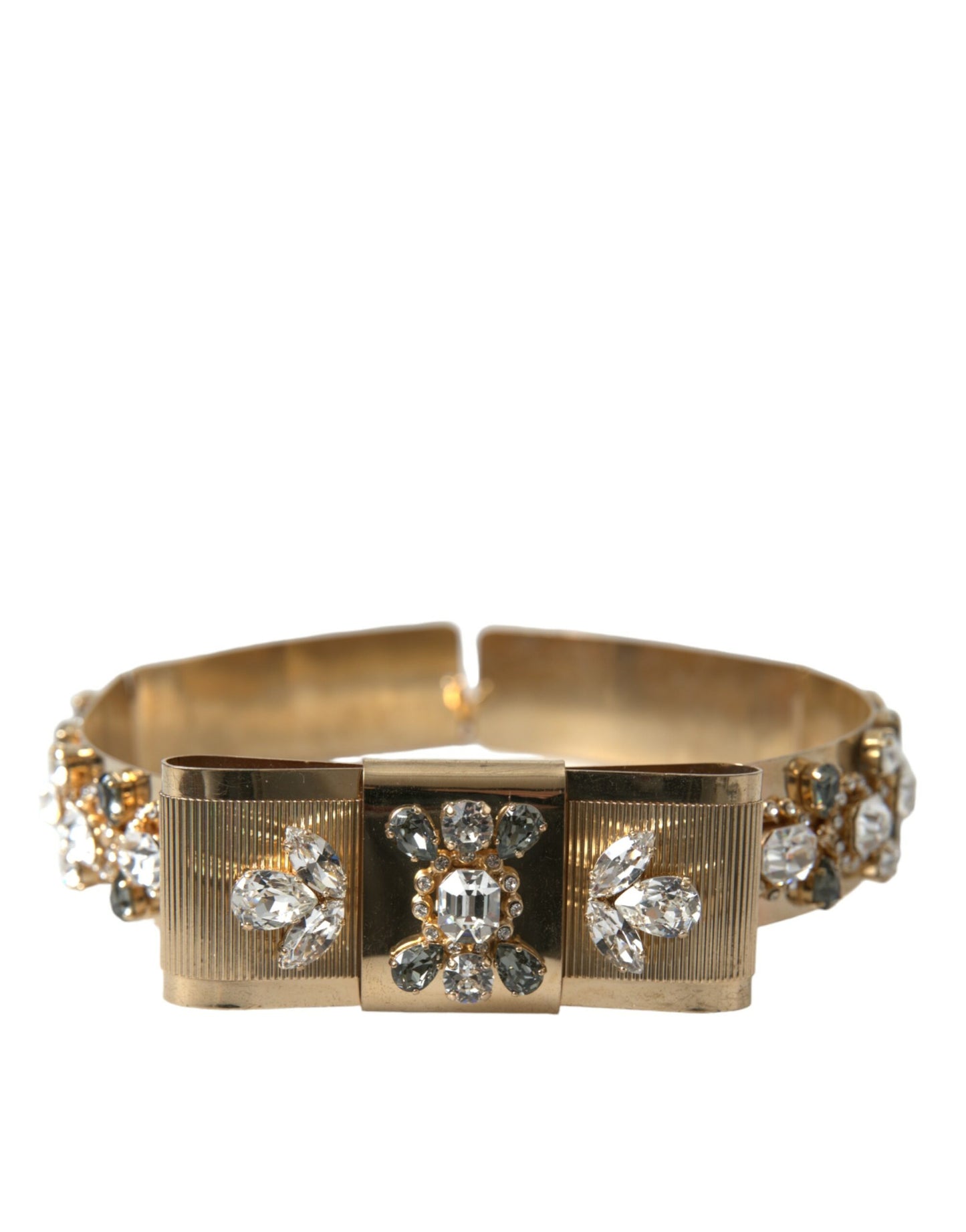 Dolce & Gabbana Gold-Tone Crystal Embellished Waist Belt - KALAJ