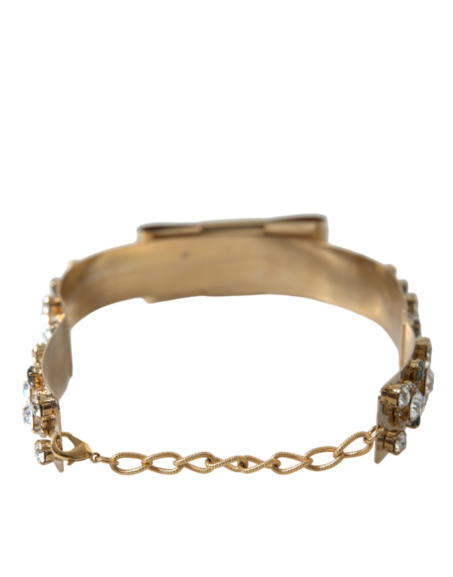 Dolce & Gabbana Gold-Tone Crystal Embellished Waist Belt - KALAJ