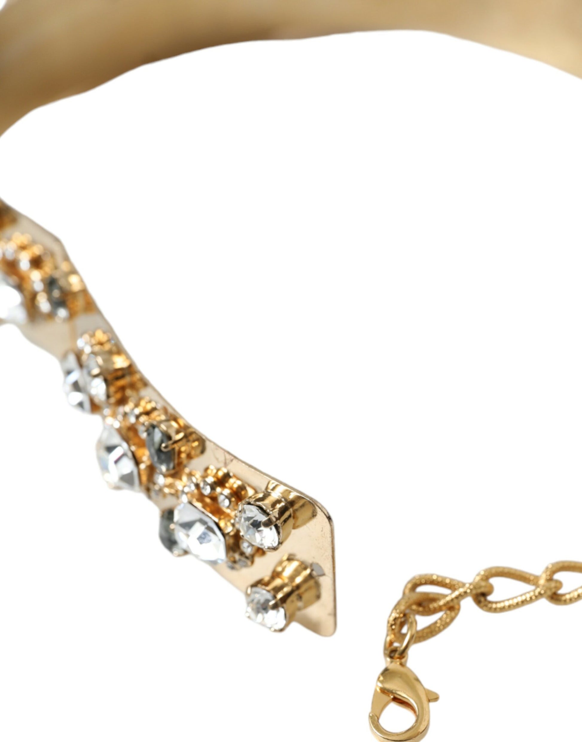 Dolce & Gabbana Gold-Tone Crystal Embellished Waist Belt - KALAJ