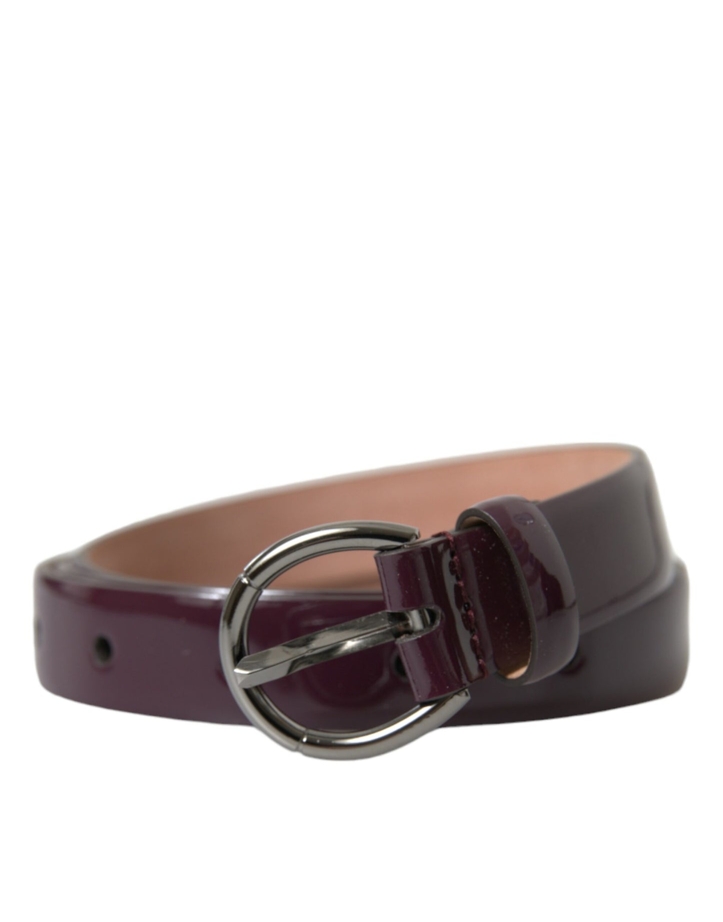 Dolce & Gabbana Elegant Maroon Leather Waist Belt - KALAJ