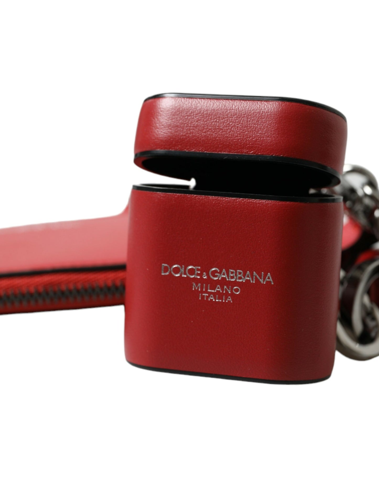 Dolce & Gabbana Elegant Red Leather Airpods Case - KALAJ