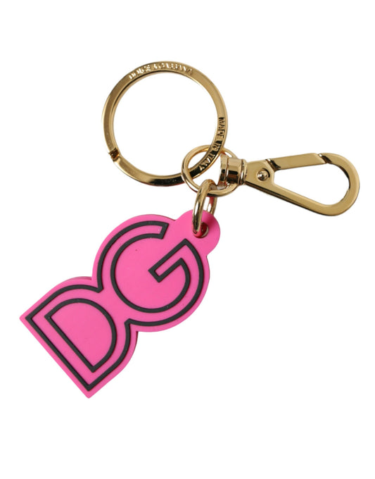 Dolce & Gabbana Chic Gold and Pink Keychain Elegance - KALAJ