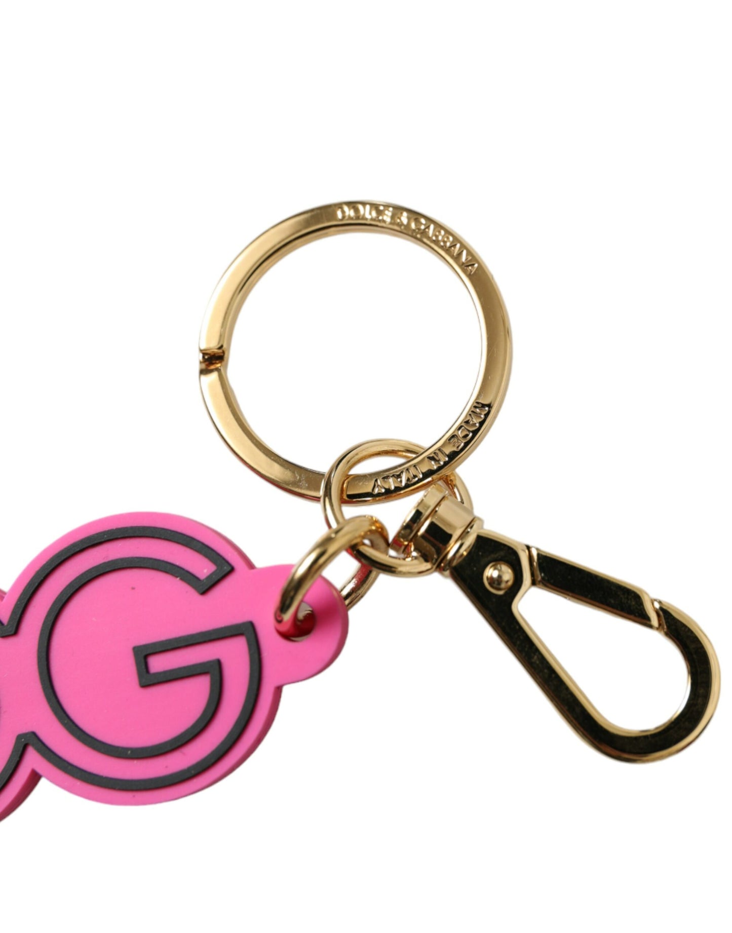 Dolce & Gabbana Chic Gold and Pink Keychain Elegance - KALAJ