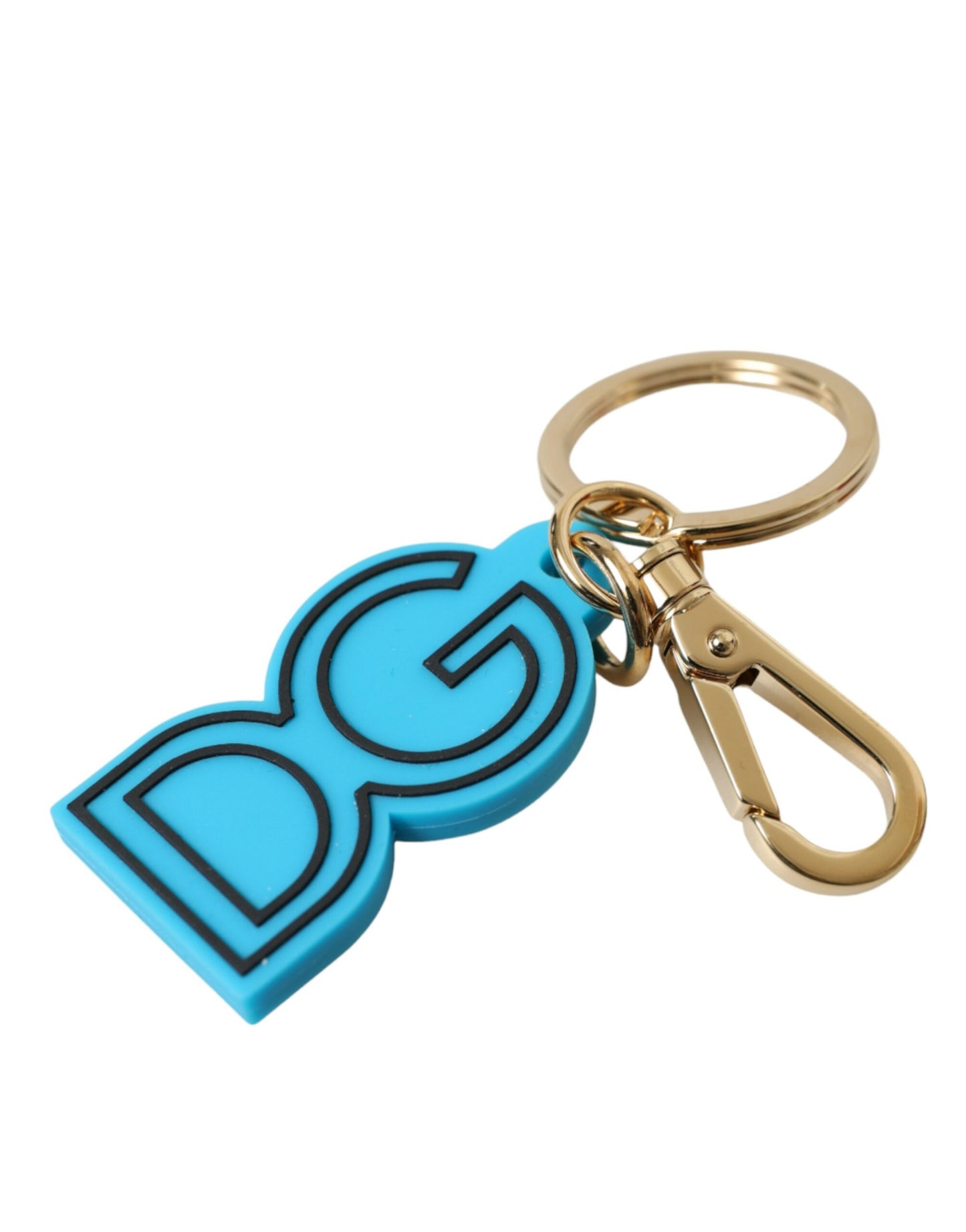 Dolce & Gabbana Elegant Blue Gold Keychain Accessory - KALAJ