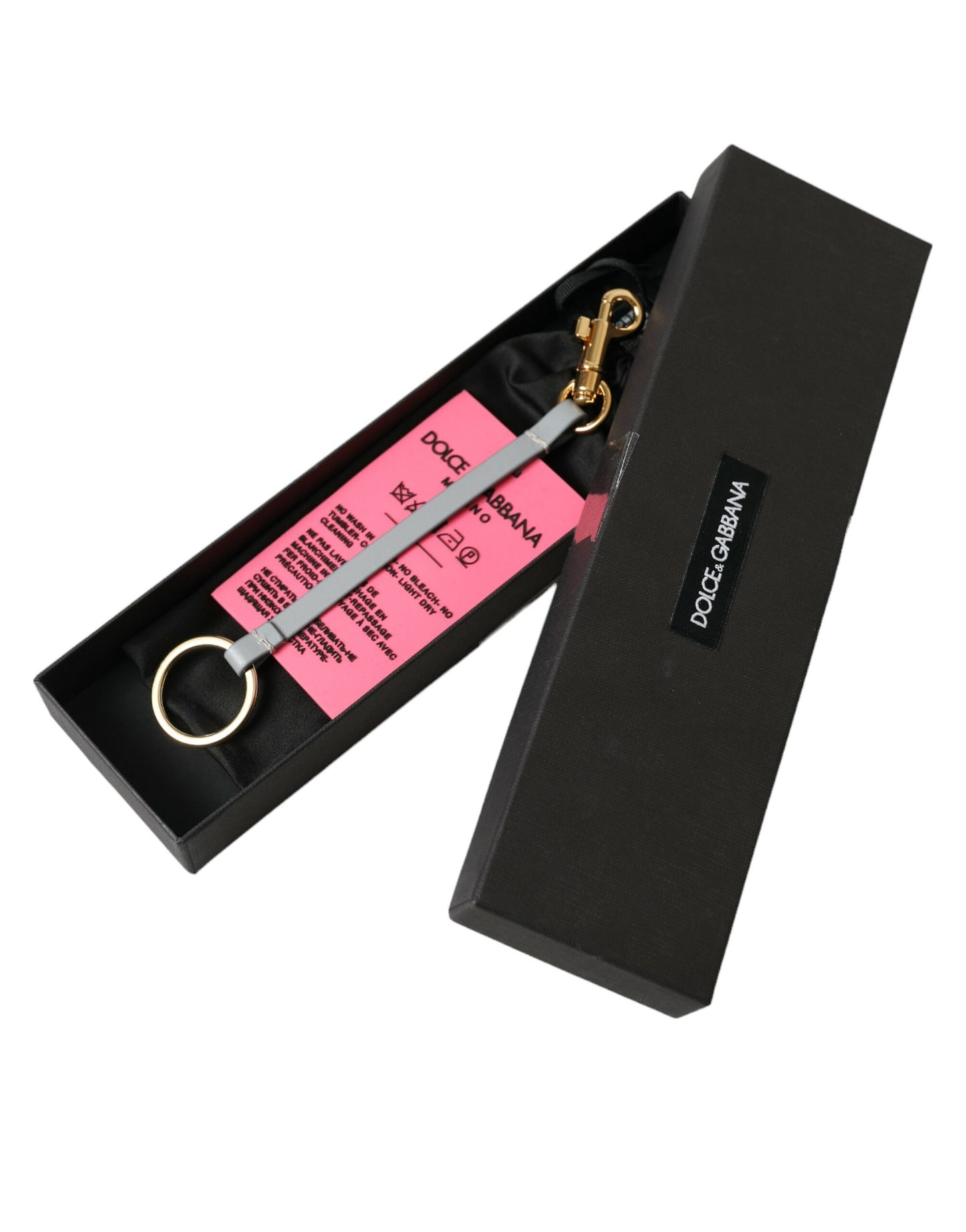 Dolce & Gabbana Chic Trifold Gold & Pink Key Holder Case - KALAJ