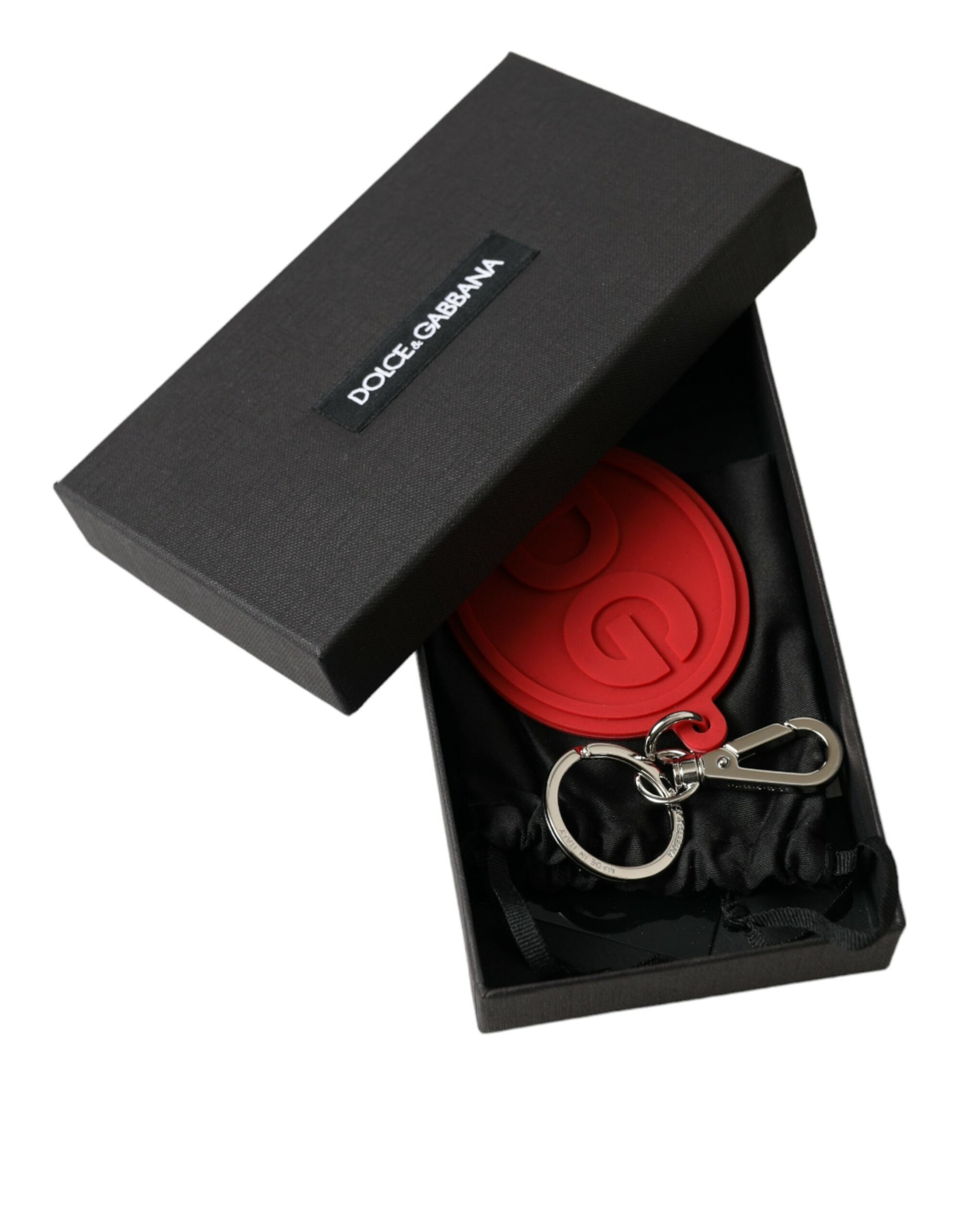 Dolce & Gabbana Elegant Red Trifold Key Holder Case - KALAJ