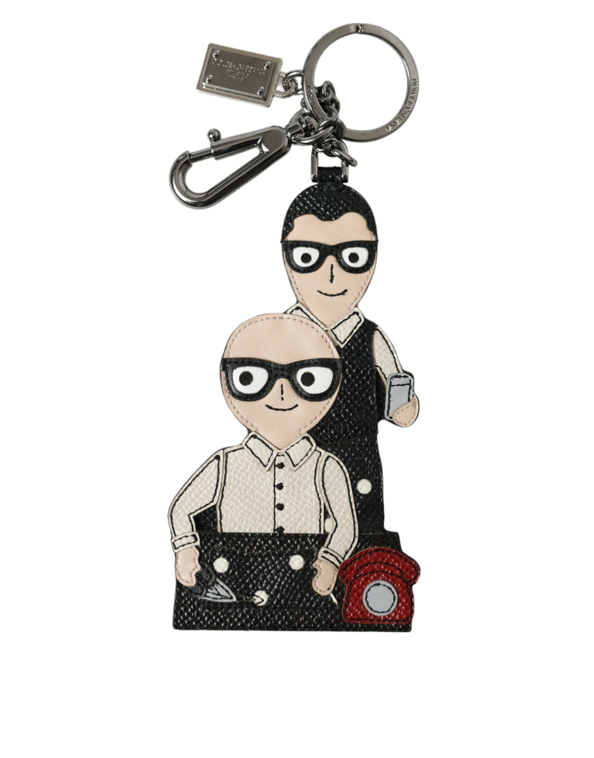 Dolce & Gabbana Elegant Multicolor Leather Keychain - KALAJ