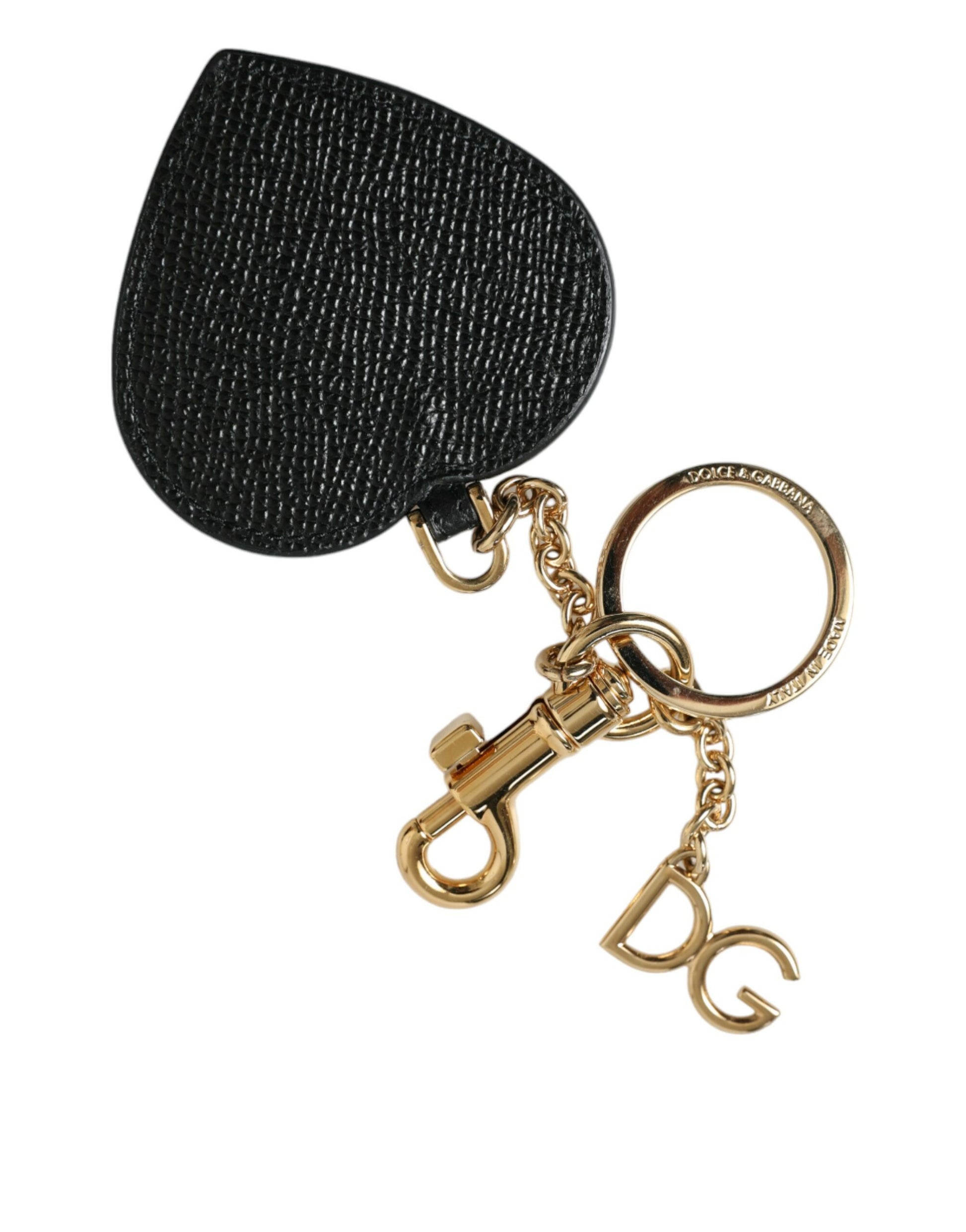 Dolce & Gabbana Stunning Gold and Pink Leather Keychain - KALAJ