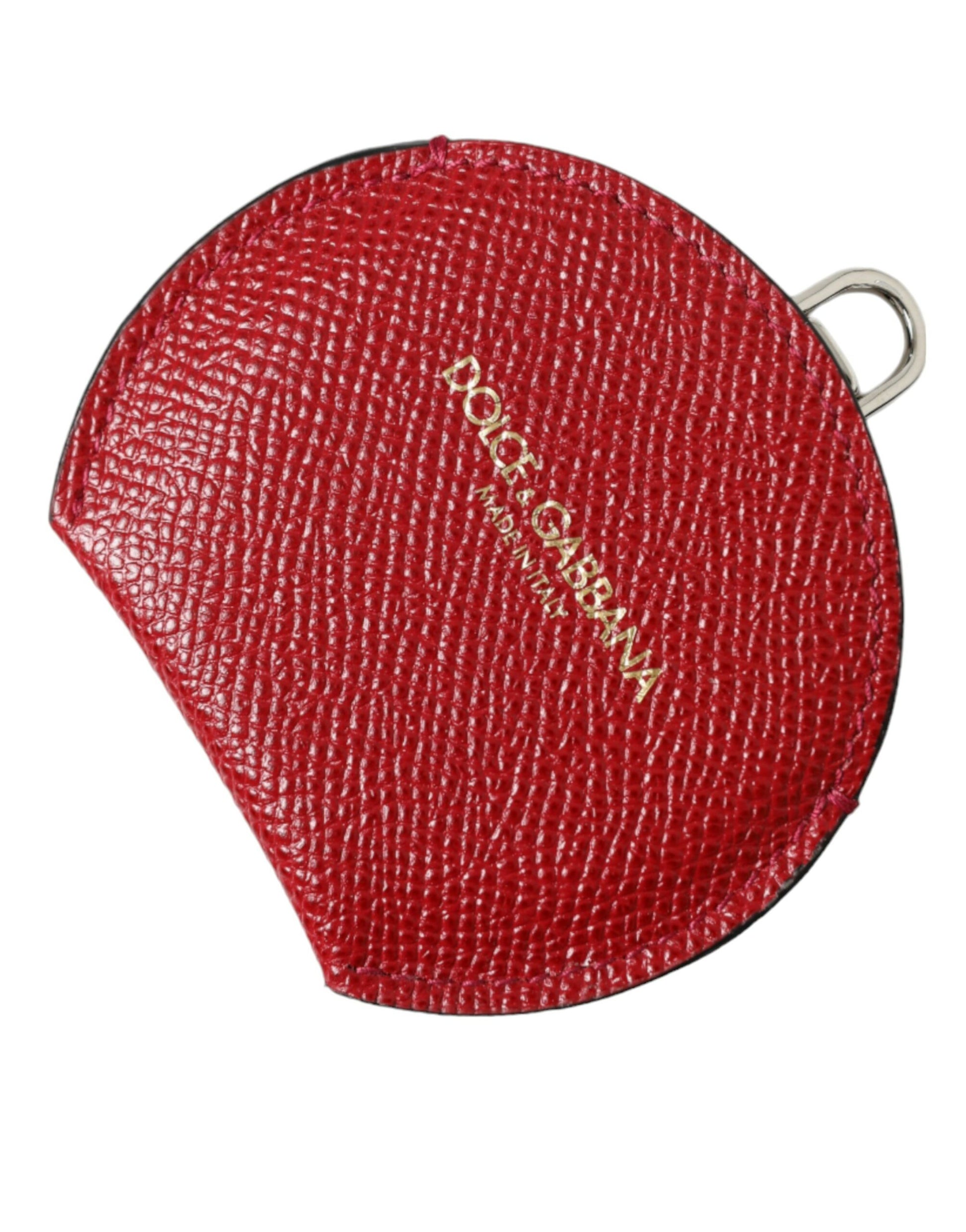 Dolce & Gabbana Elegant Red Leather Mirror Holder - KALAJ