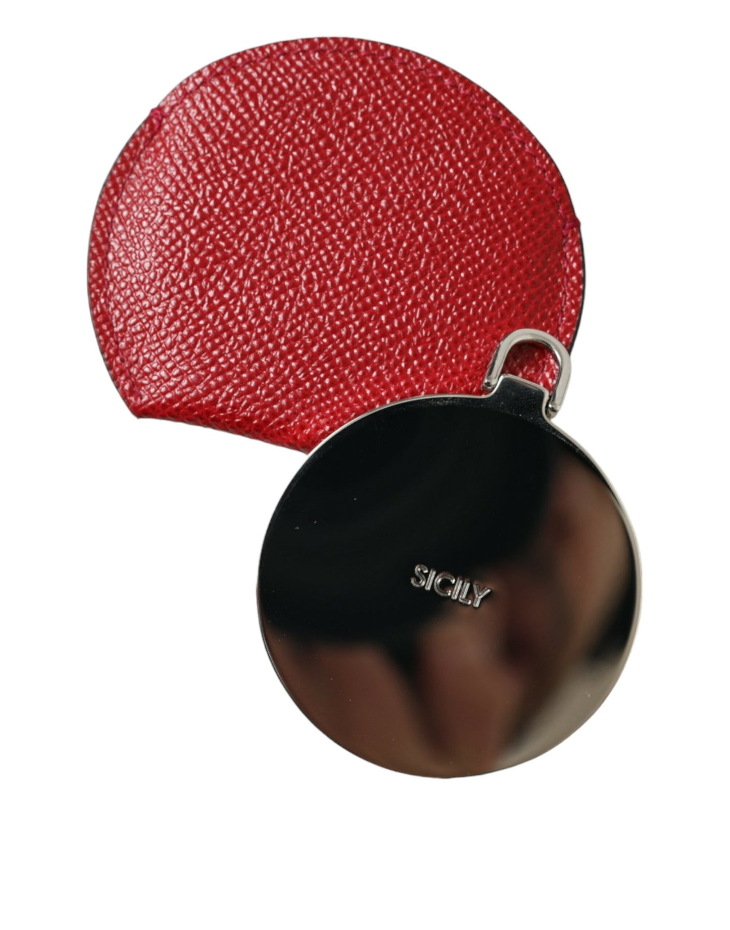 Dolce & Gabbana Elegant Red Leather Mirror Holder - KALAJ