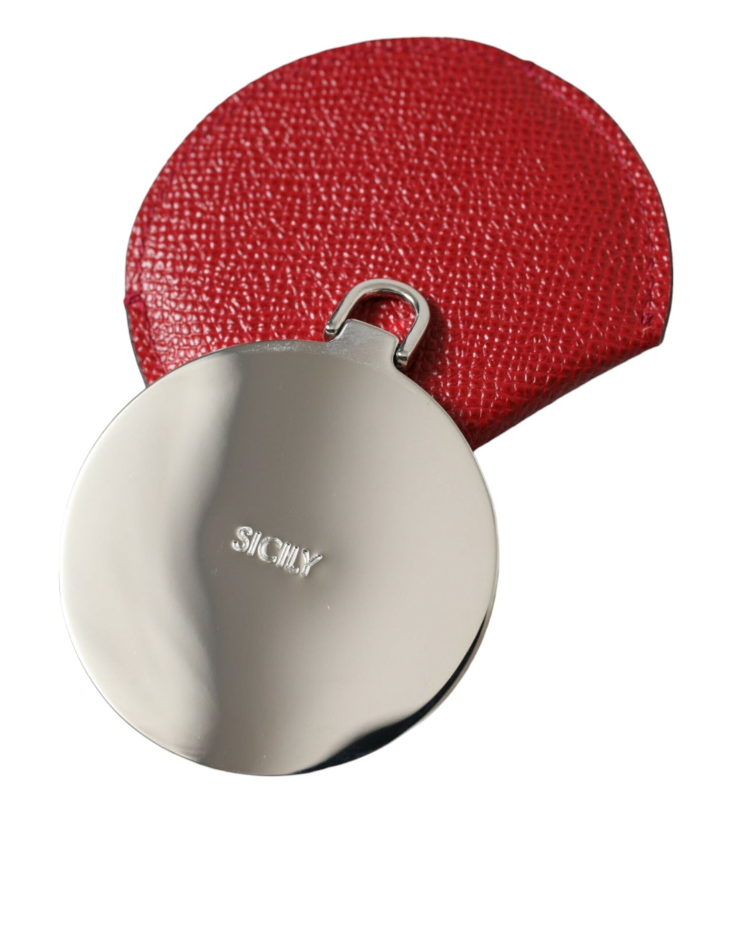 Dolce & Gabbana Elegant Red Leather Mirror Holder - KALAJ