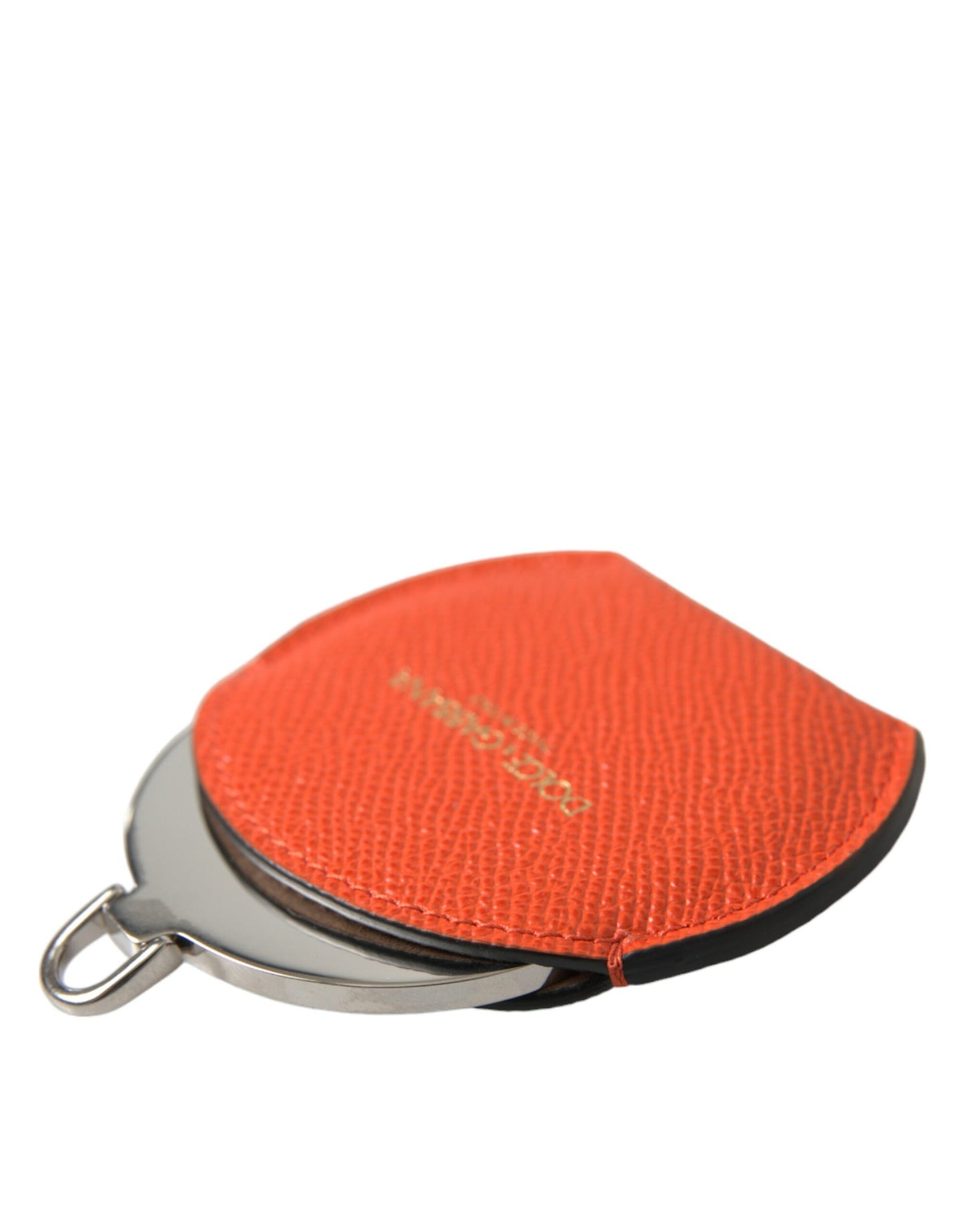 Dolce & Gabbana Elegant Orange Leather Mirror Holder - KALAJ