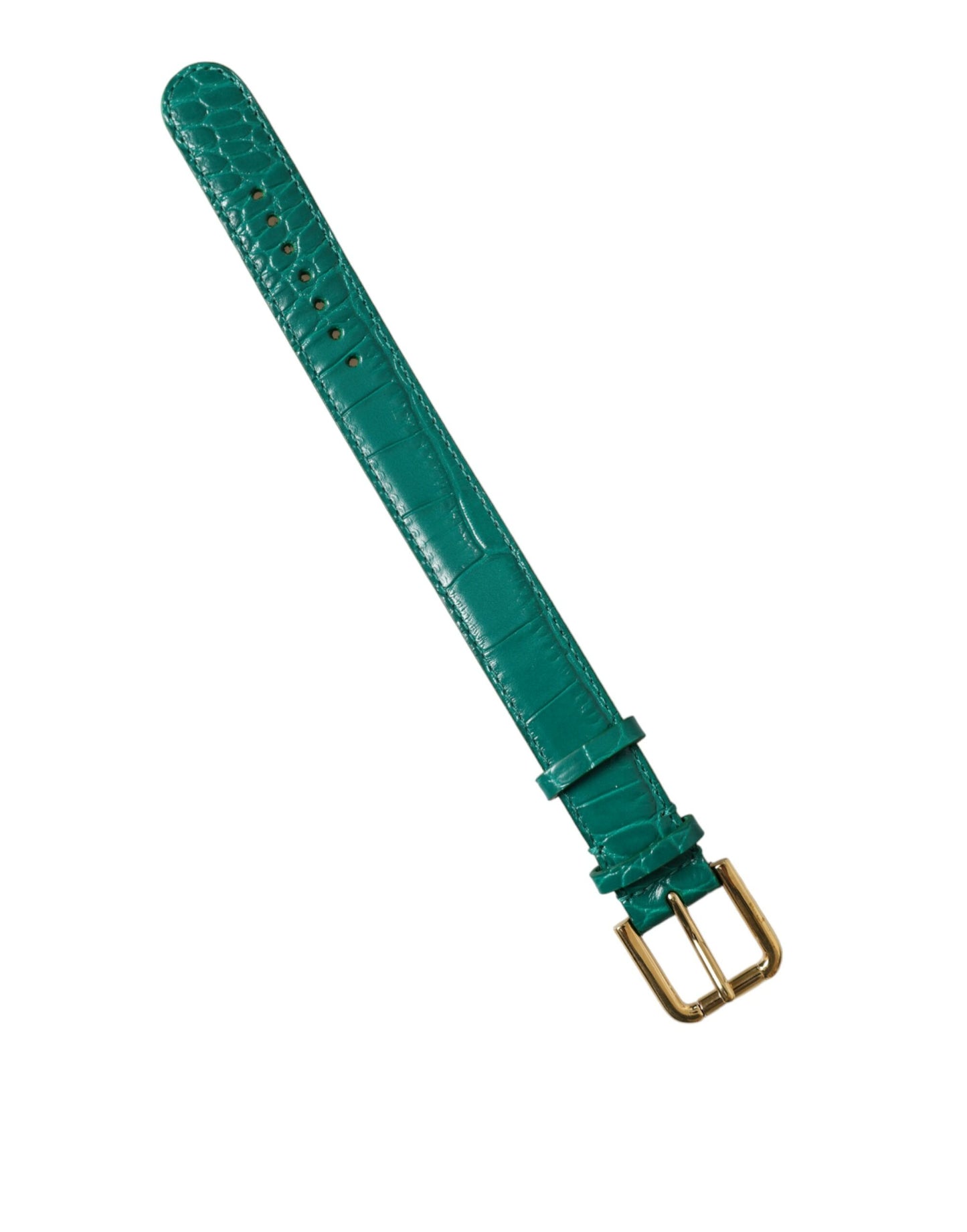 Dolce & Gabbana Elegant Green Leather Neck Band - KALAJ