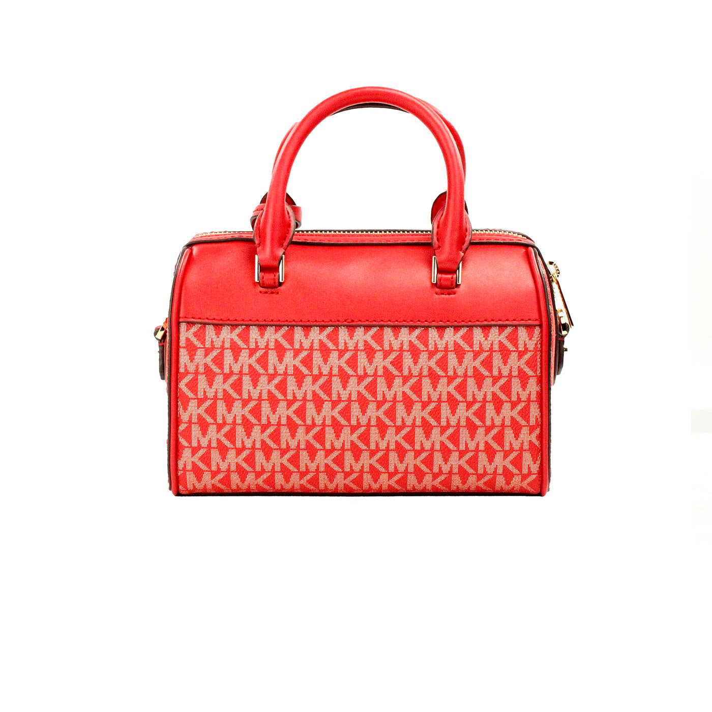 Michael Kors Travel XS Bright Red Signature PVC Duffle Crossbody Bag Purse - KALAJ