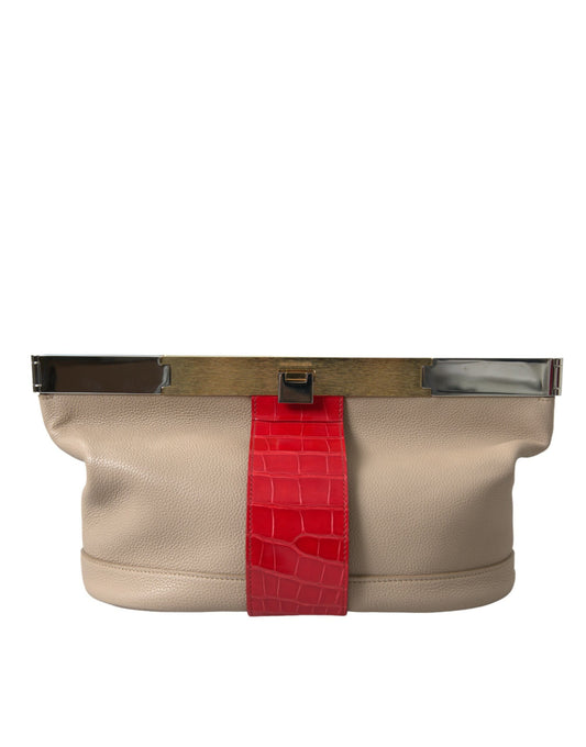 Balenciaga Two Tone Exotic Leather Clutch - KALAJ