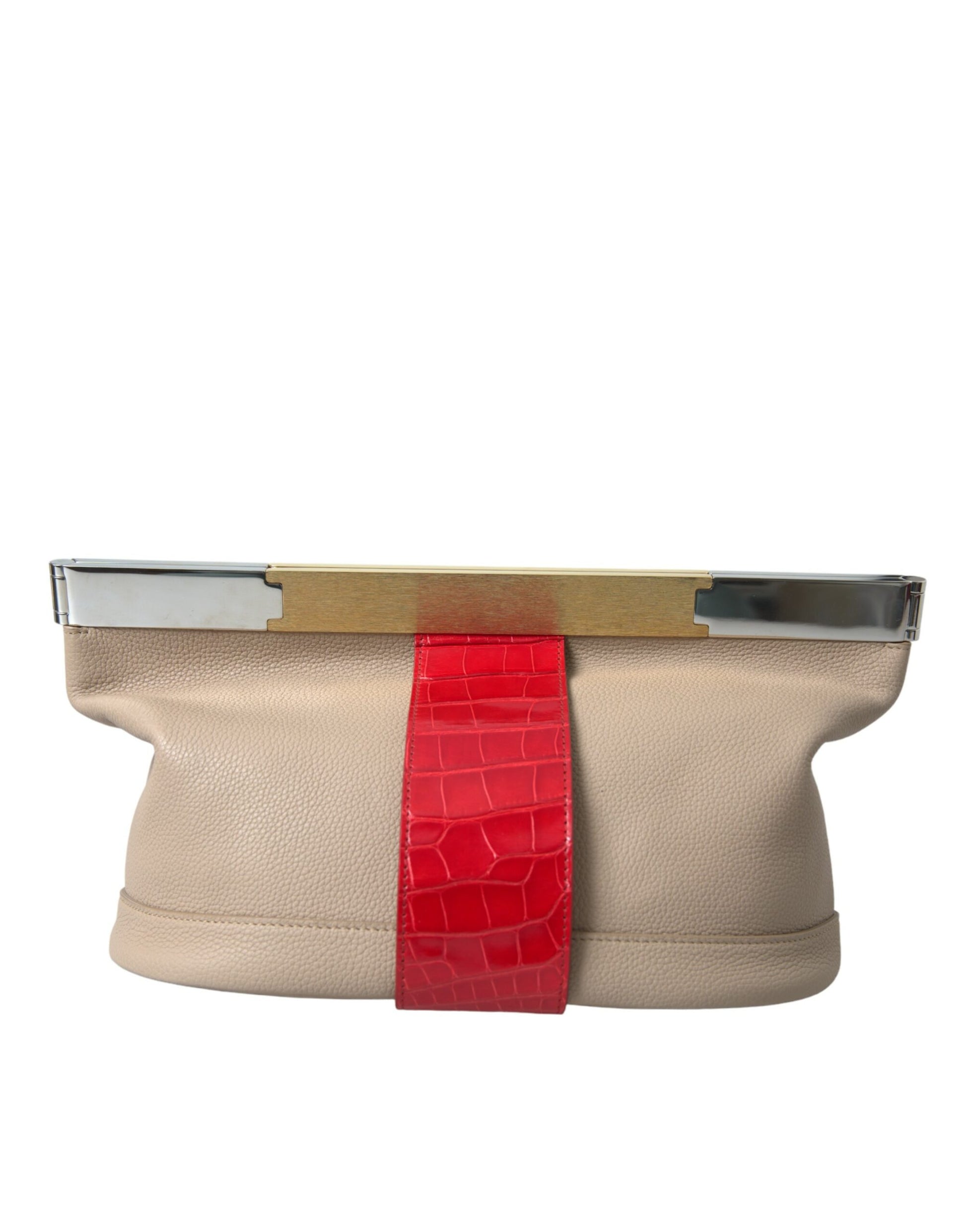 Balenciaga Two Tone Exotic Leather Clutch - KALAJ