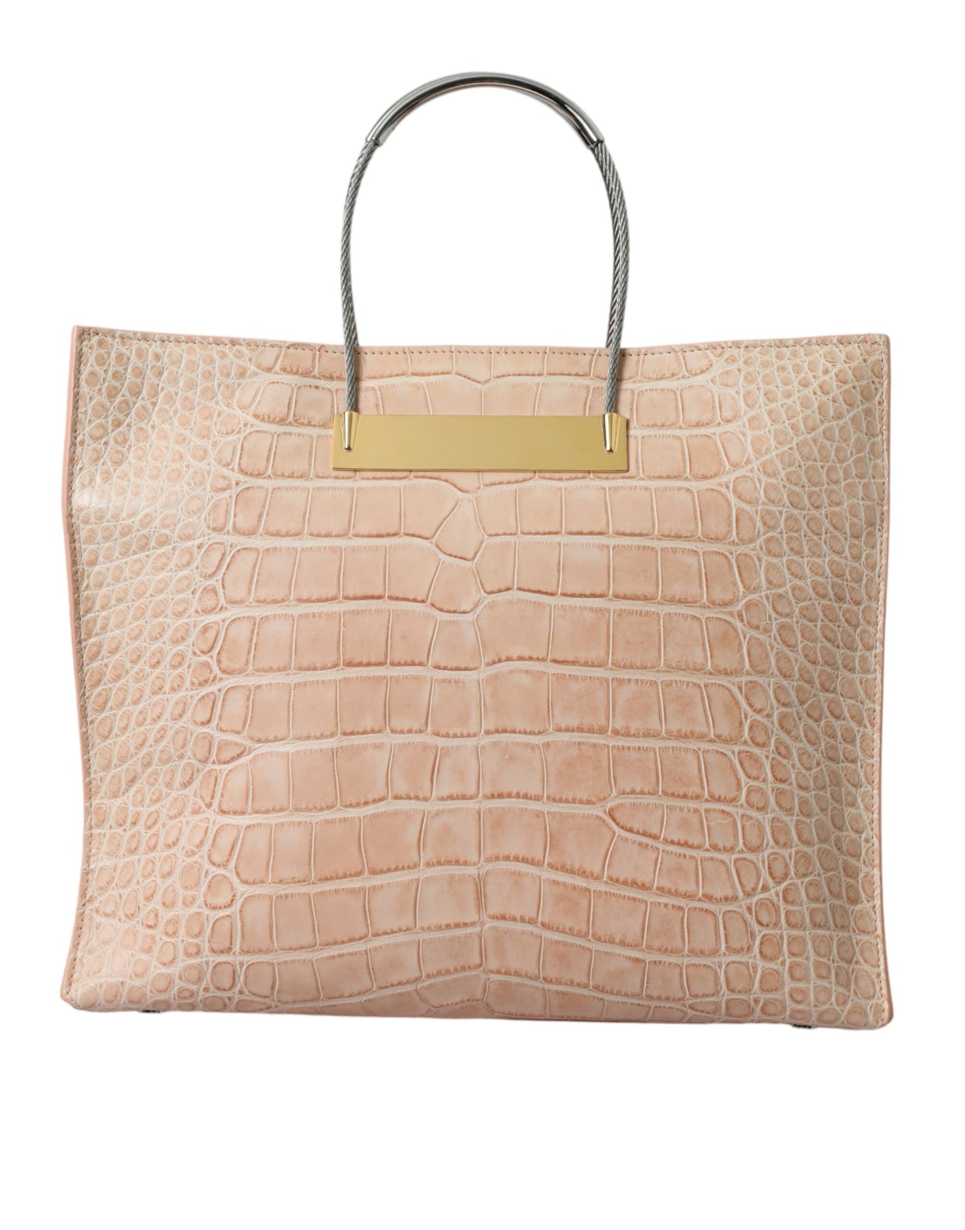 Balenciaga Alligator Leather Chic Pink Tote Bag - KALAJ