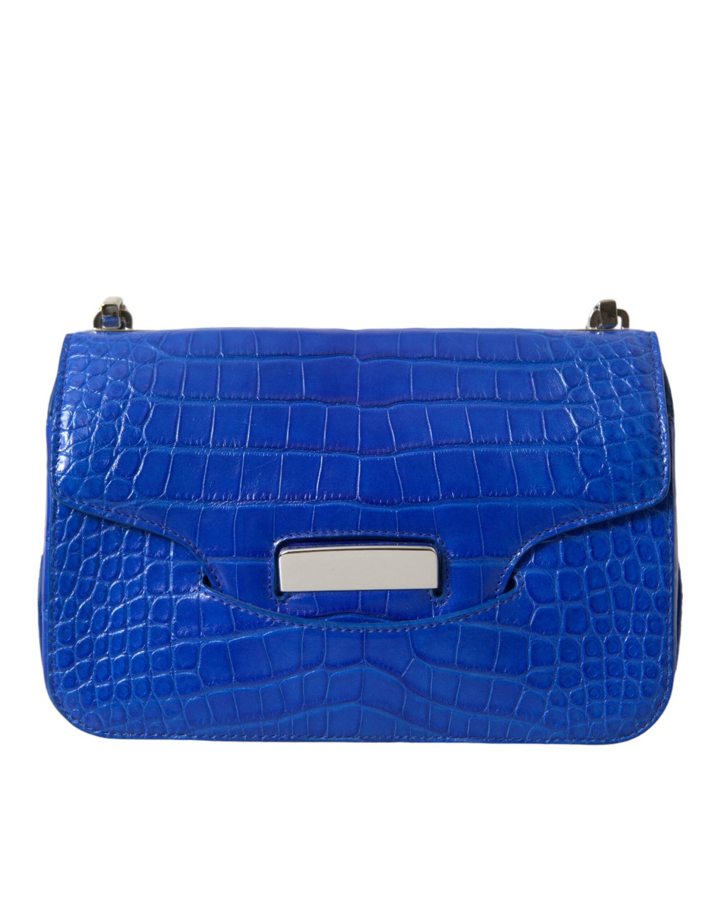 Balenciaga Alligator Skin Mini Shoulder Bag - Elegant Blue - KALAJ