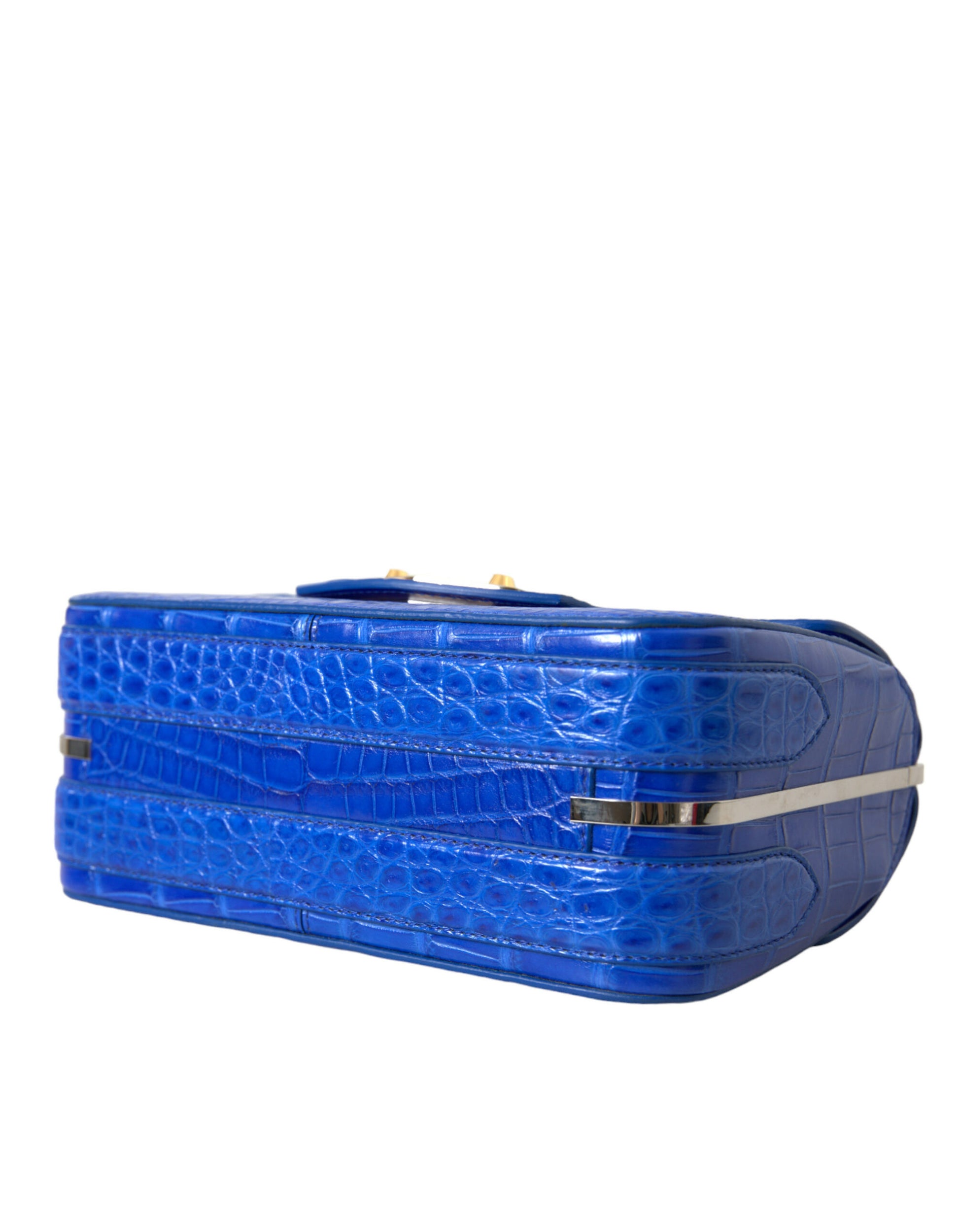 Balenciaga Alligator Skin Mini Shoulder Bag - Elegant Blue - KALAJ