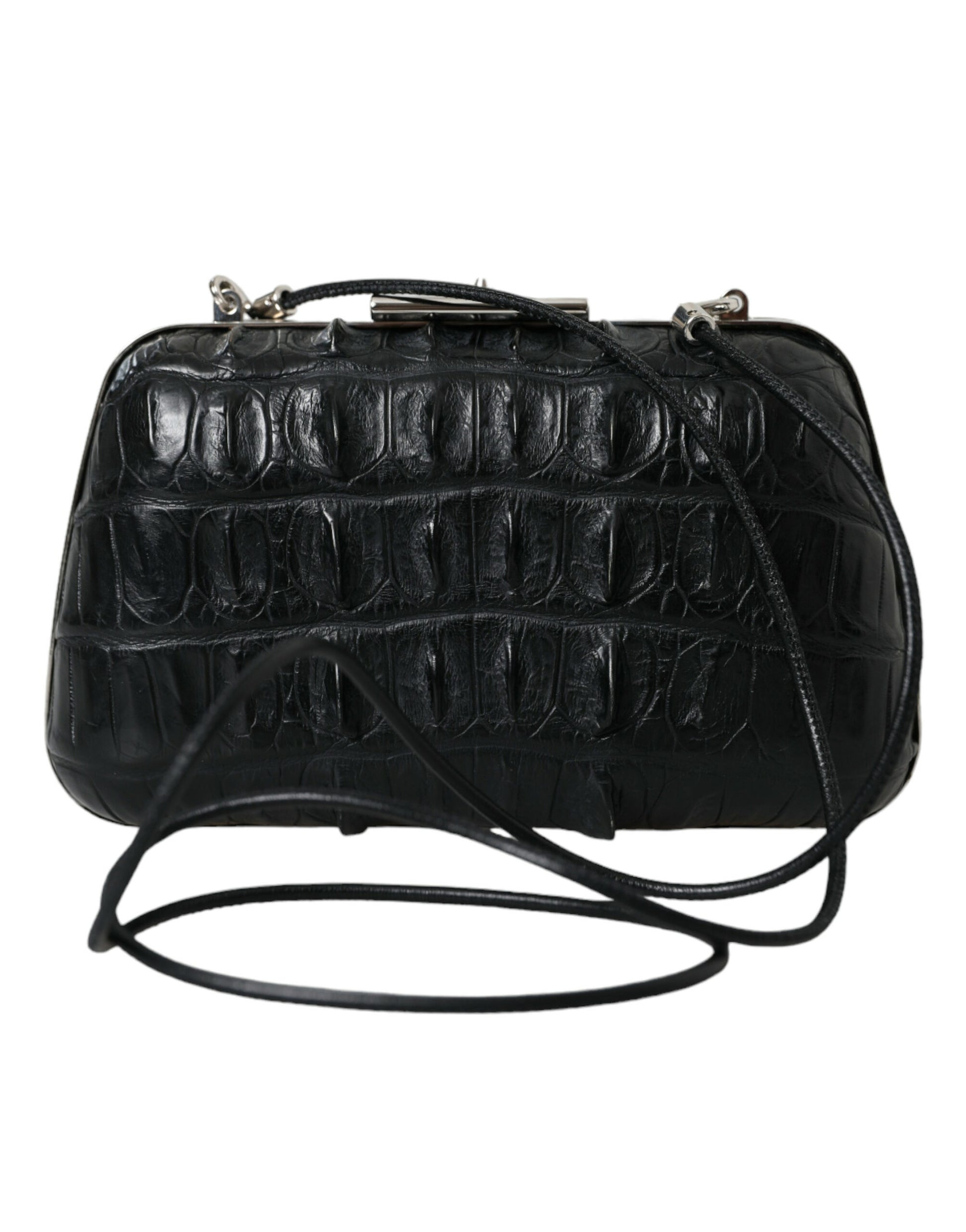 Balenciaga Elegant Crocodile Leather Evening Clutch - KALAJ