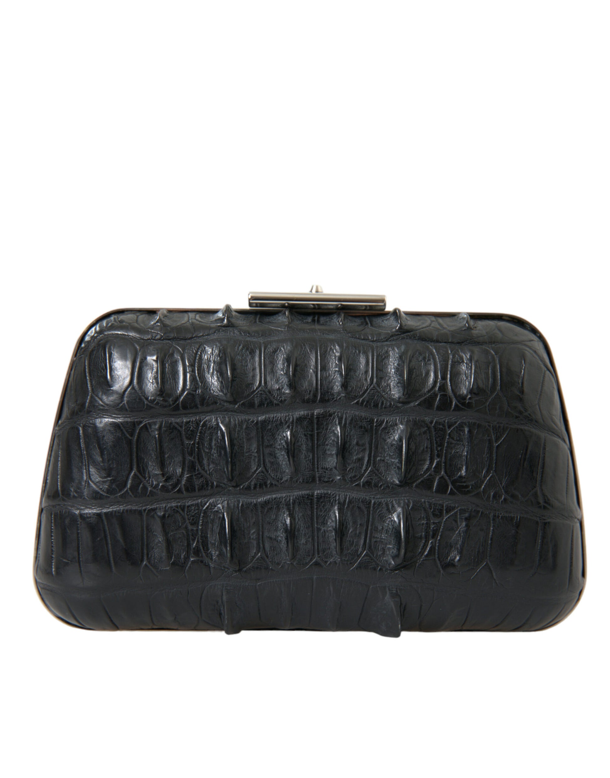 Balenciaga Elegant Crocodile Leather Evening Clutch - KALAJ