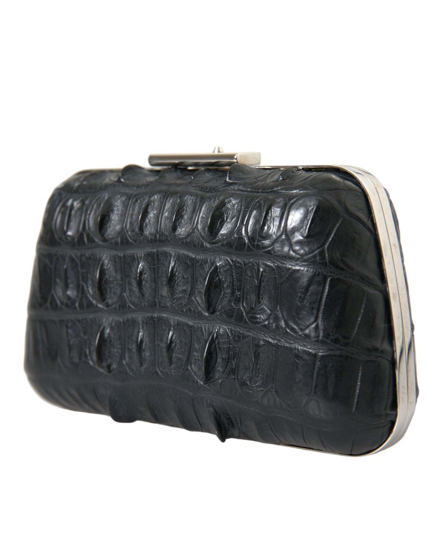 Balenciaga Elegant Crocodile Leather Evening Clutch - KALAJ