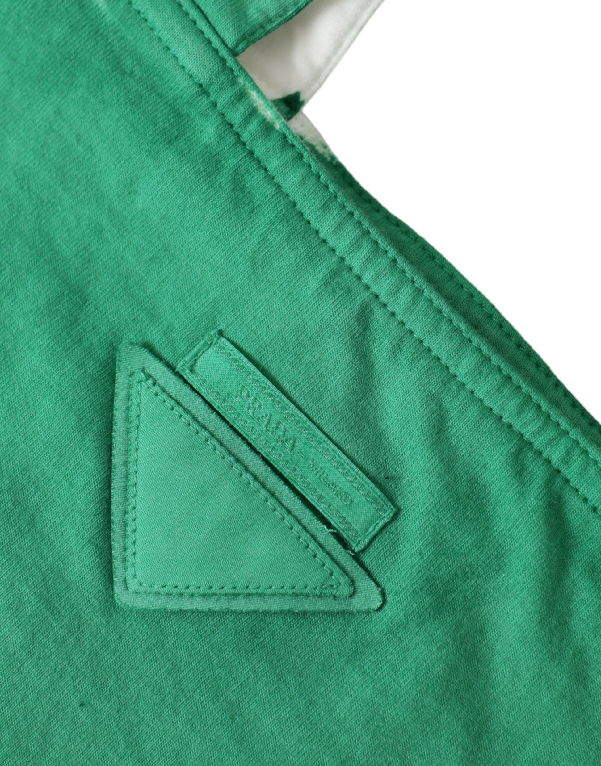 Prada Elegant Green Fabric Tote Bag - KALAJ