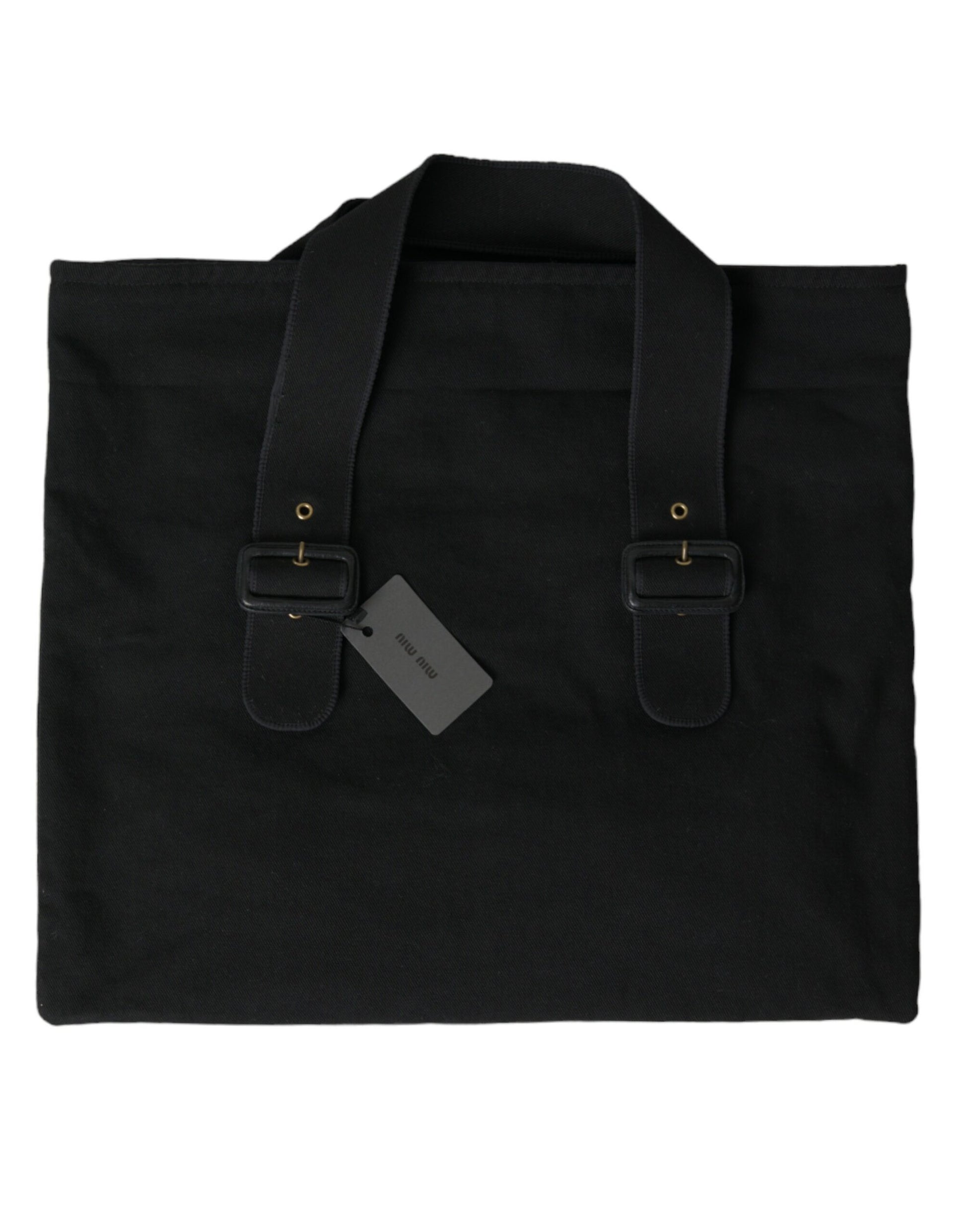 Miu Miu Chic Black Denim Tote for Everyday Elegance - KALAJ