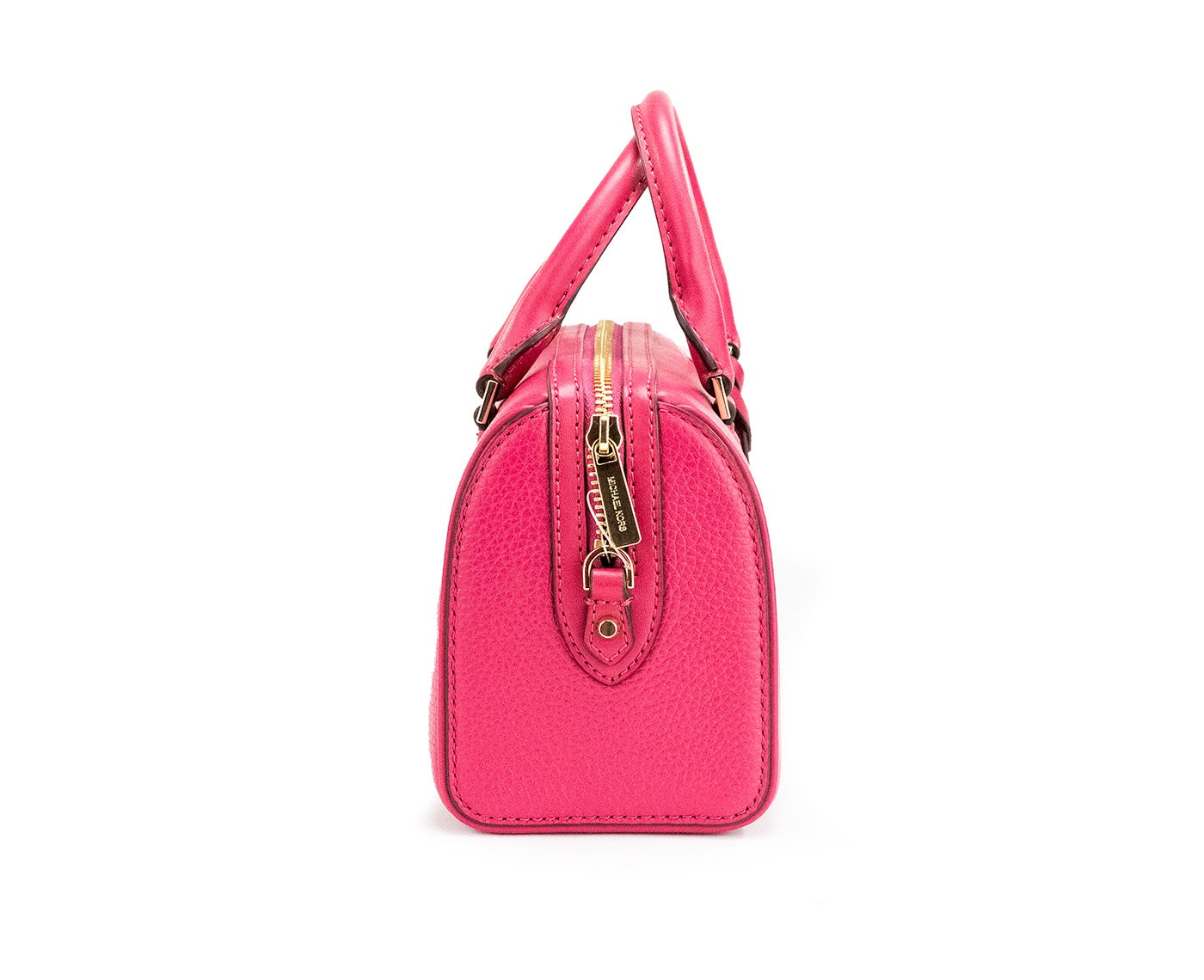 Michael Kors Travel XS Carmine Pink Leather Duffle Crossbody Handbag Purse - KALAJ