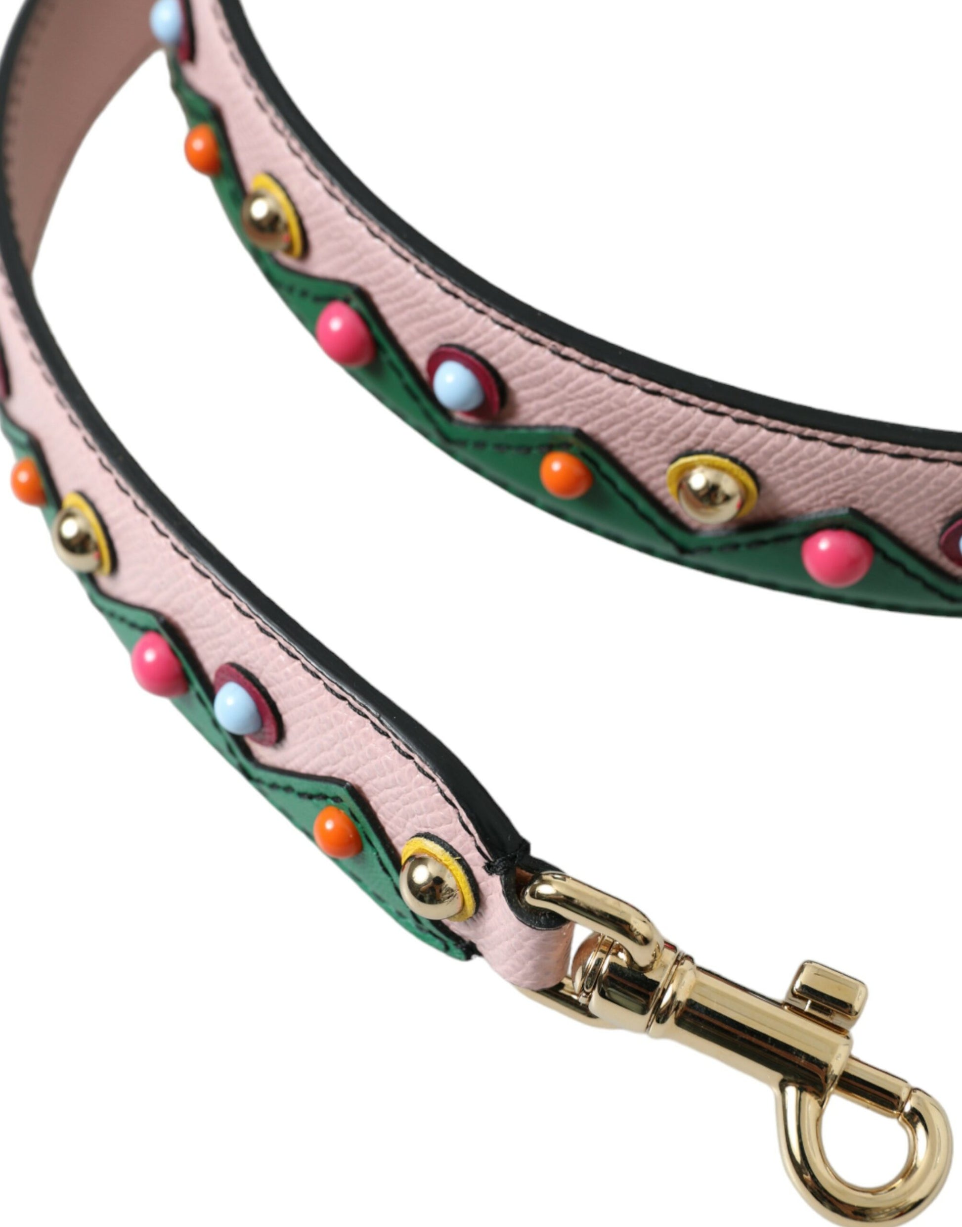 Dolce & Gabbana Pink Leather Handbag Accessory Shoulder Strap - KALAJ