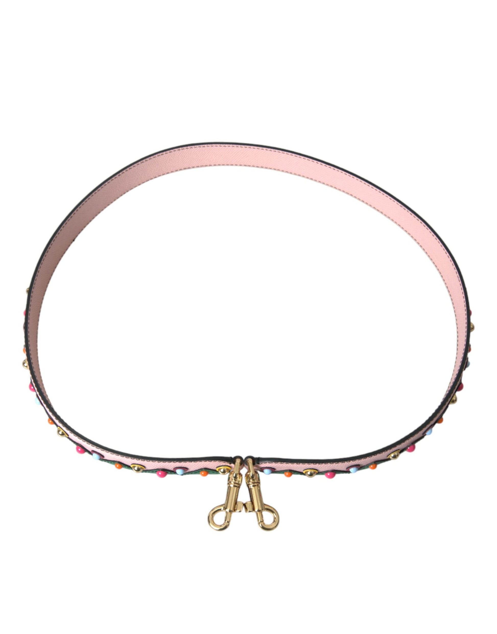 Dolce & Gabbana Pink Leather Handbag Accessory Shoulder Strap - KALAJ