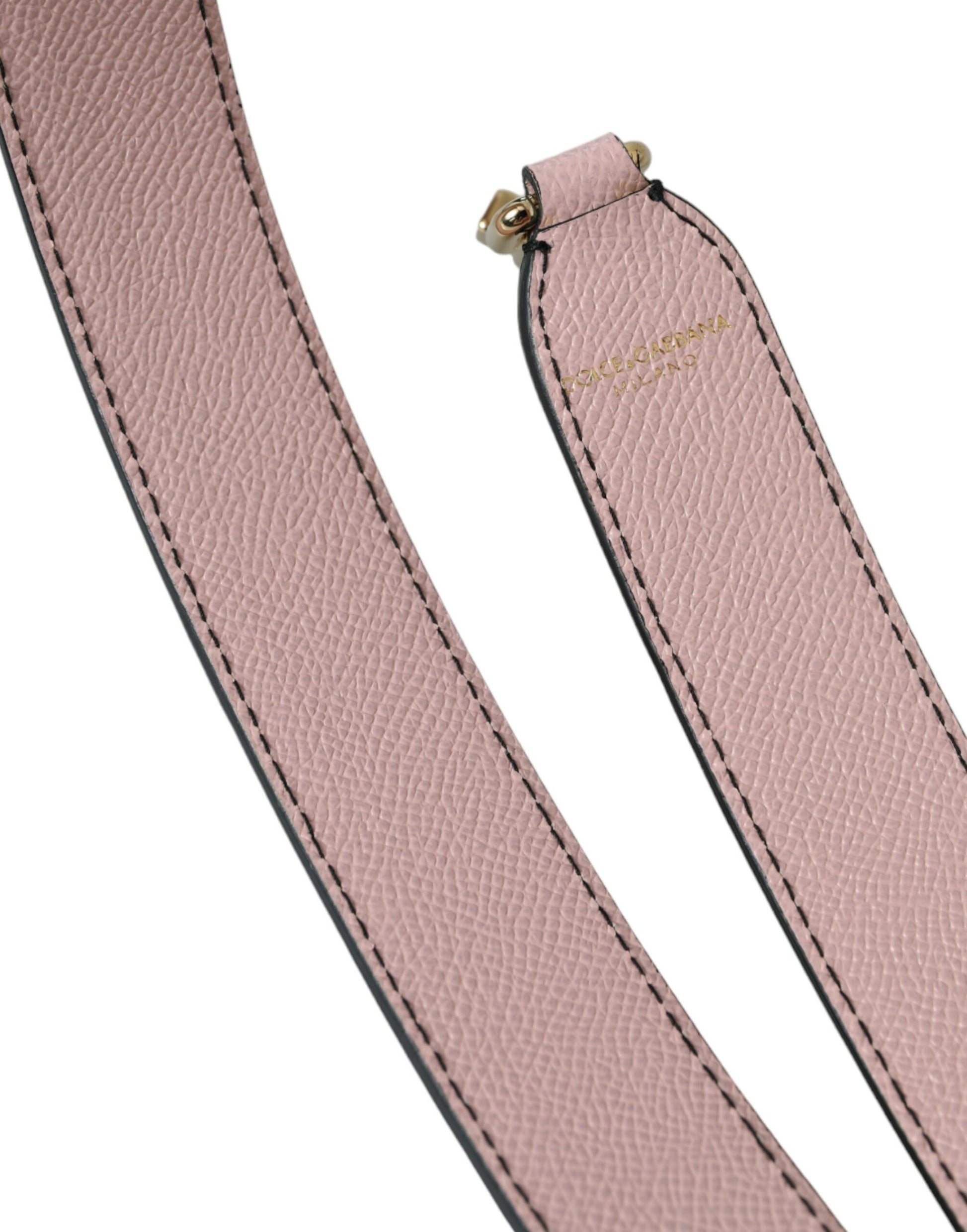 Dolce & Gabbana Pink Leather Handbag Accessory Shoulder Strap - KALAJ