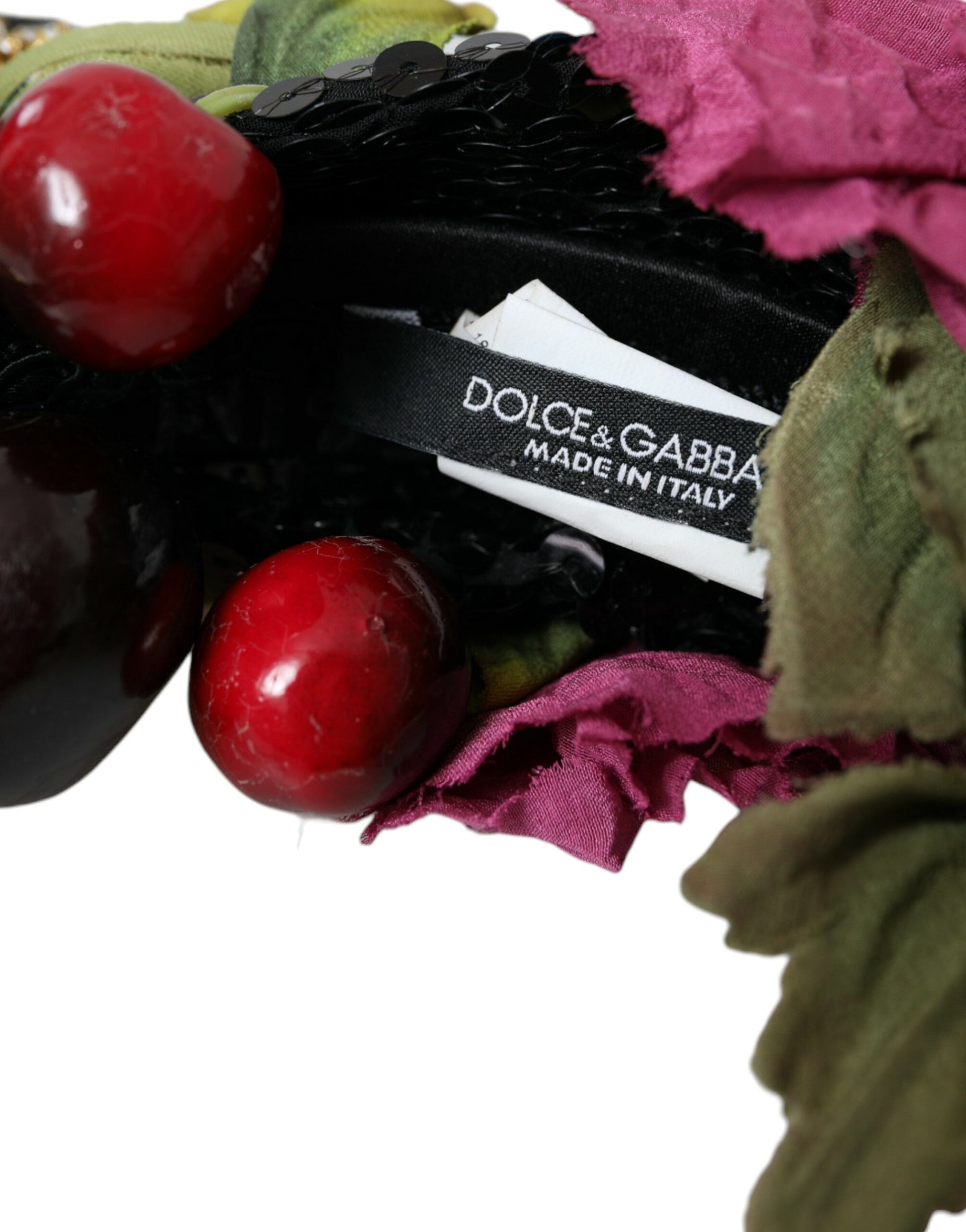 Dolce & Gabbana Red Watermelon Cherry Crystal Hairband Statement Diadem - KALAJ