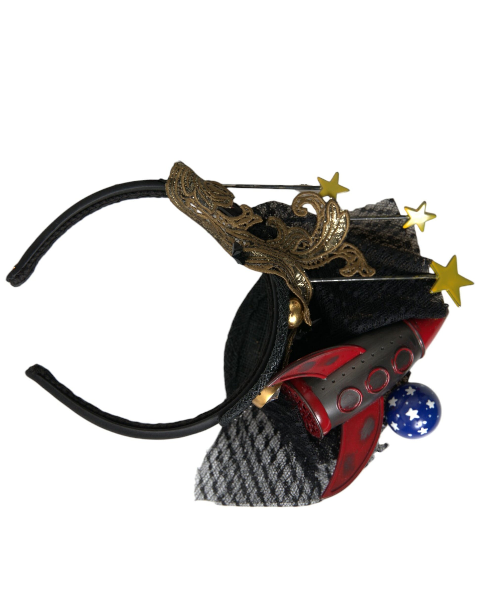 Dolce & Gabbana Multicolor Missile Rocket Crystal Stars Headband Diadem - KALAJ