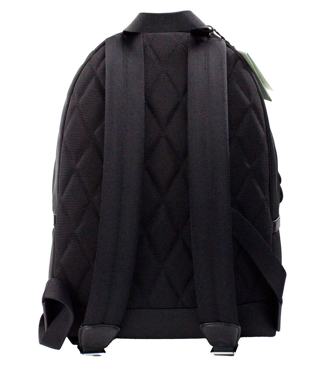 Burberry Abbeydale Branded Stamp Black Nylon Backpack Shoulder Bookbag - KALAJ