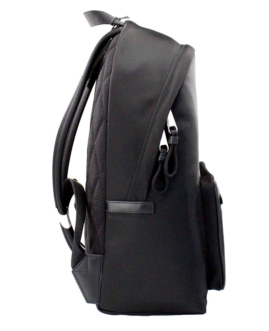 Burberry Abbeydale Branded Stamp Black Nylon Backpack Shoulder Bookbag - KALAJ