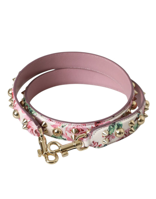 Dolce & Gabbana Pink Floral Handbag Accessory Shoulder Strap - KALAJ