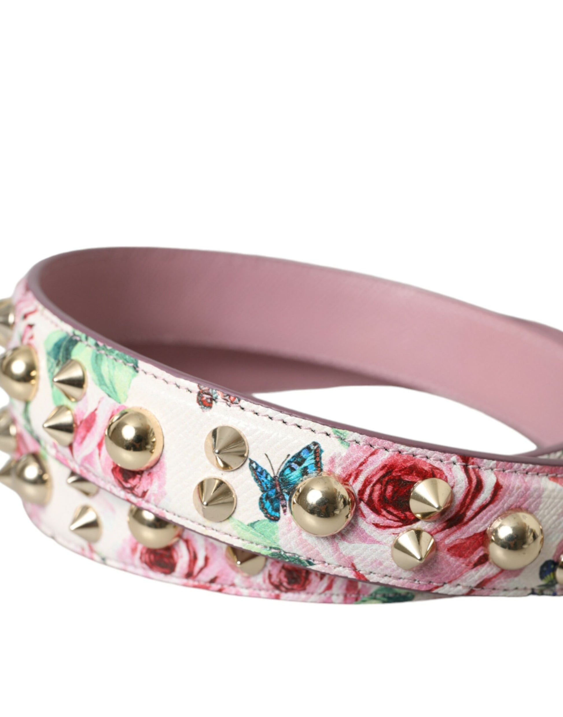 Dolce & Gabbana Pink Floral Handbag Accessory Shoulder Strap - KALAJ