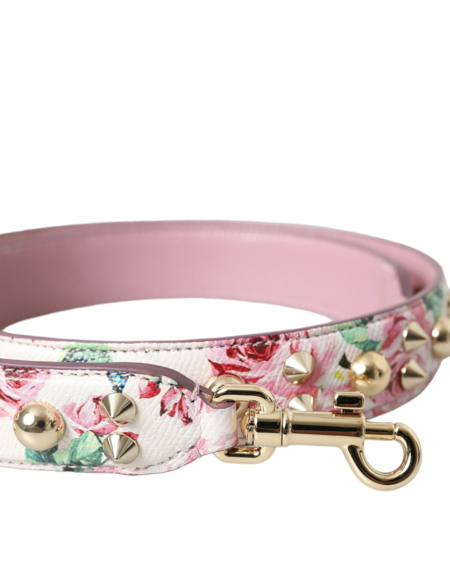 Dolce & Gabbana Pink Floral Handbag Accessory Shoulder Strap - KALAJ