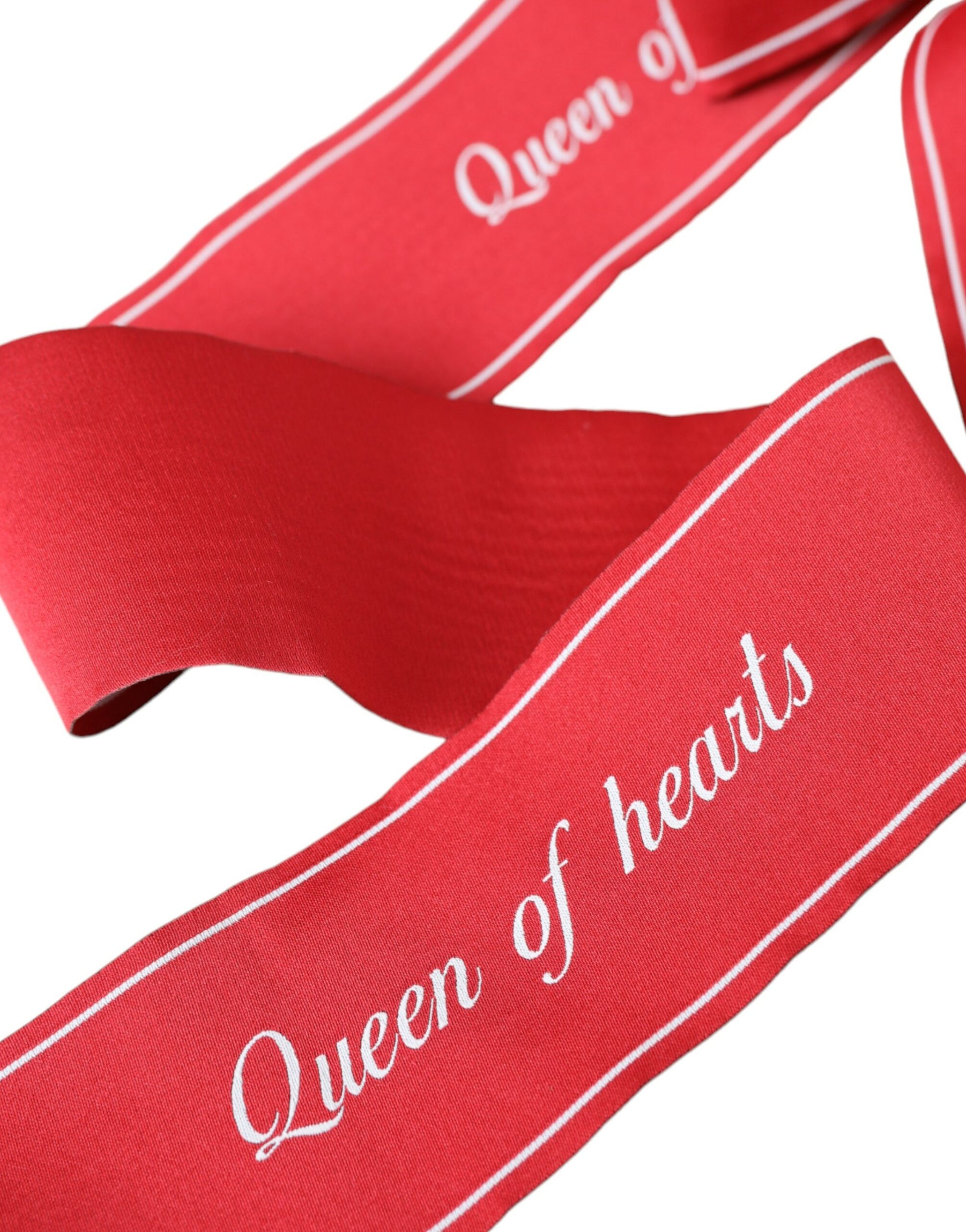 Dolce & Gabbana Red Polyester QUEEN OF HEARTS Belt - KALAJ